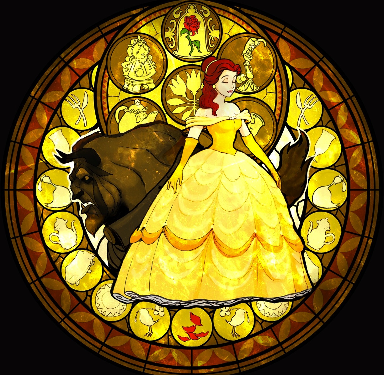 Disney Stained Glass Wallpaper