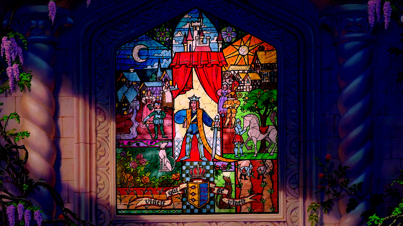 Stained Glass Wallpaper and the Beast Wallpaper