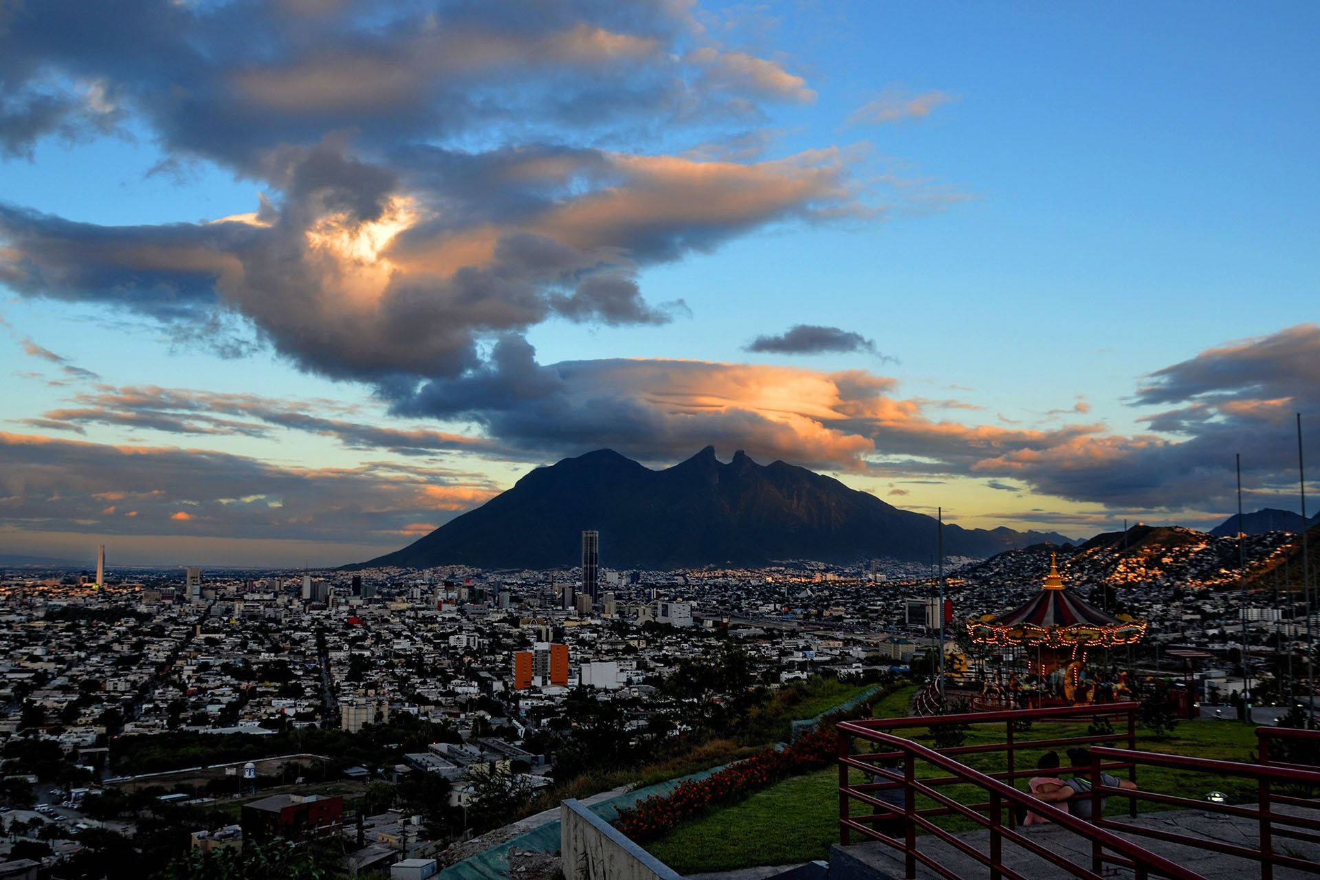 Download Aerial City View Of Monterrey Wallpaper