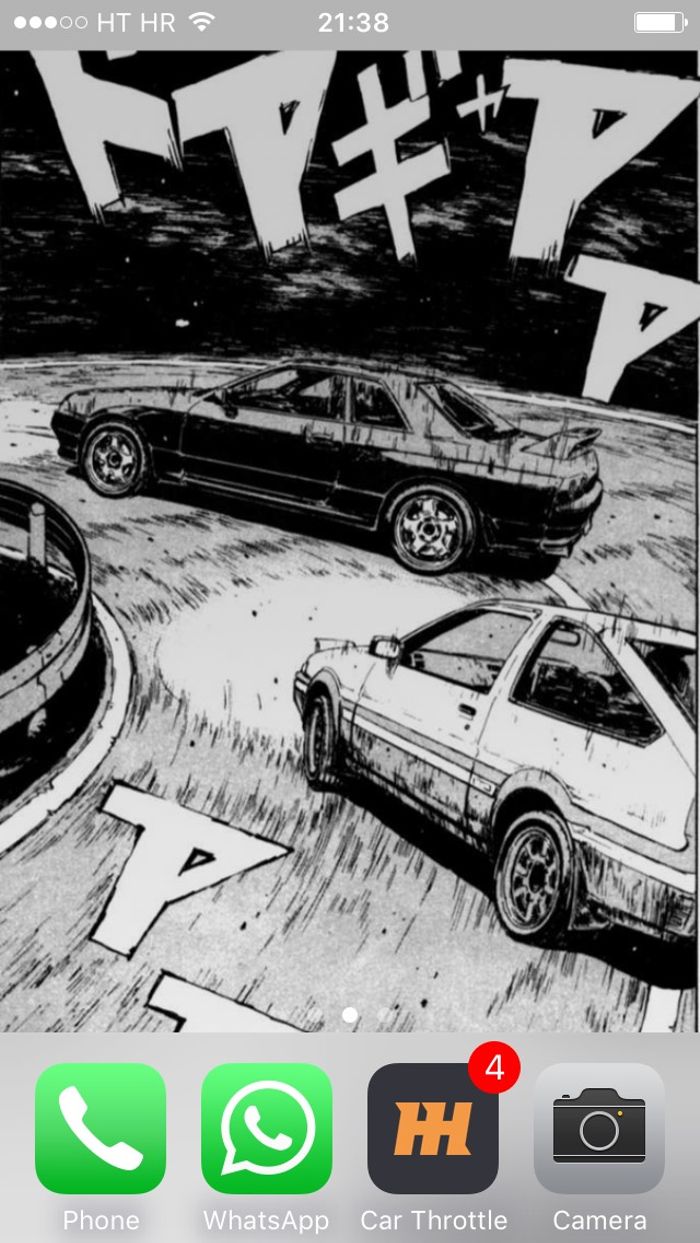 If you're a big fan of JDM or just Initial D, you can download the app called Manga Book and get picture from the comic and use them as your wallpaper, like