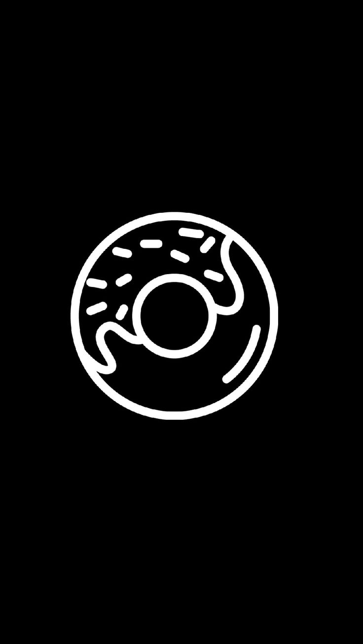 Donuts. Black and white instagram, Black and white picture wall, Cute black wallpaper