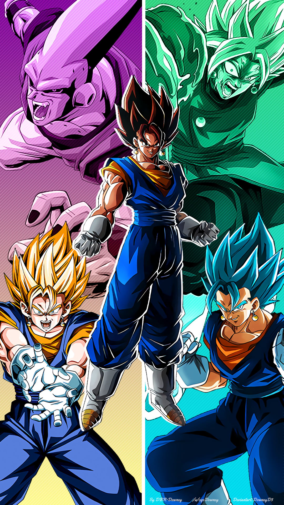 Happy New Year 21 • New Wallpaper (Android 21, Goku, Vegeta, Vegito and Gogeta)(More resolutions in comments)