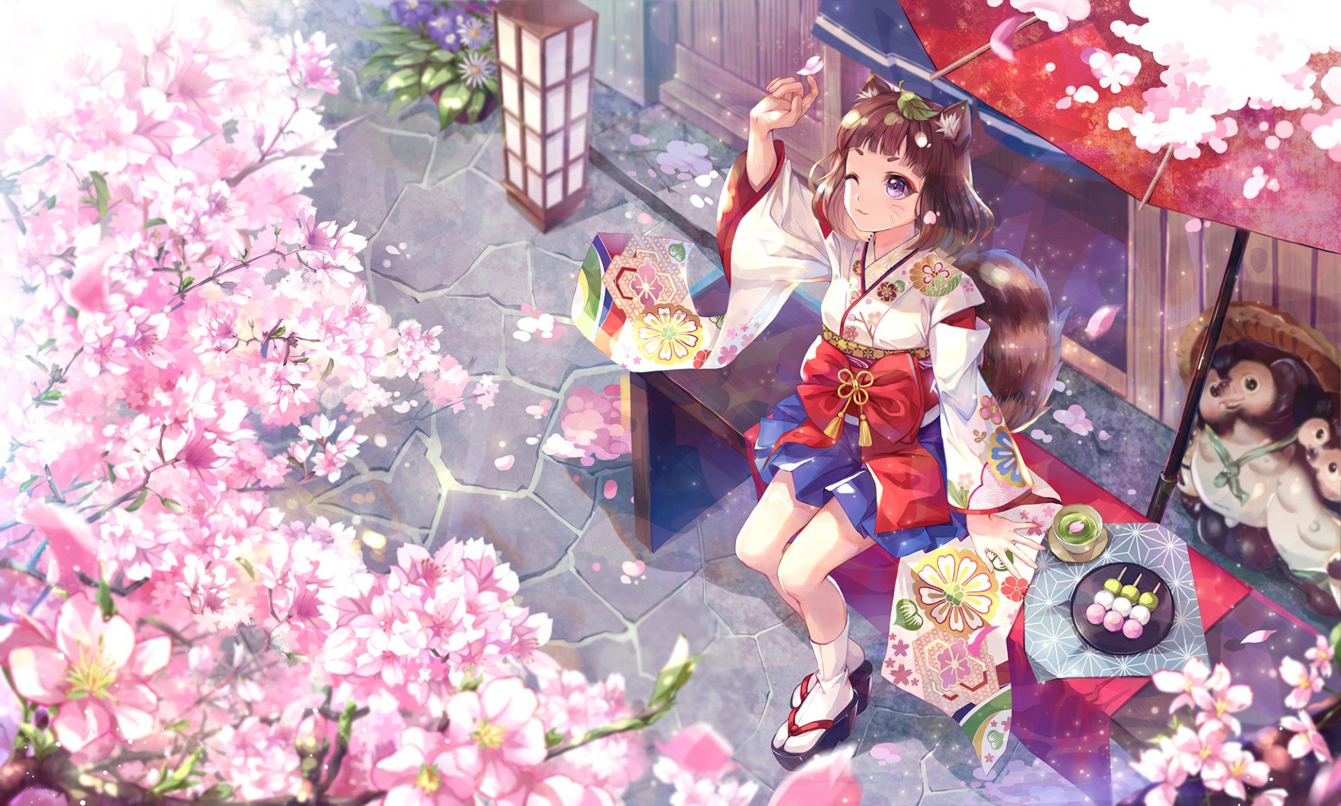 Original Wallpaper Background Image. View, download, comment, and rate Abys. Anime cherry blossom, Anime wallpaper, Cherry blossom wallpaper