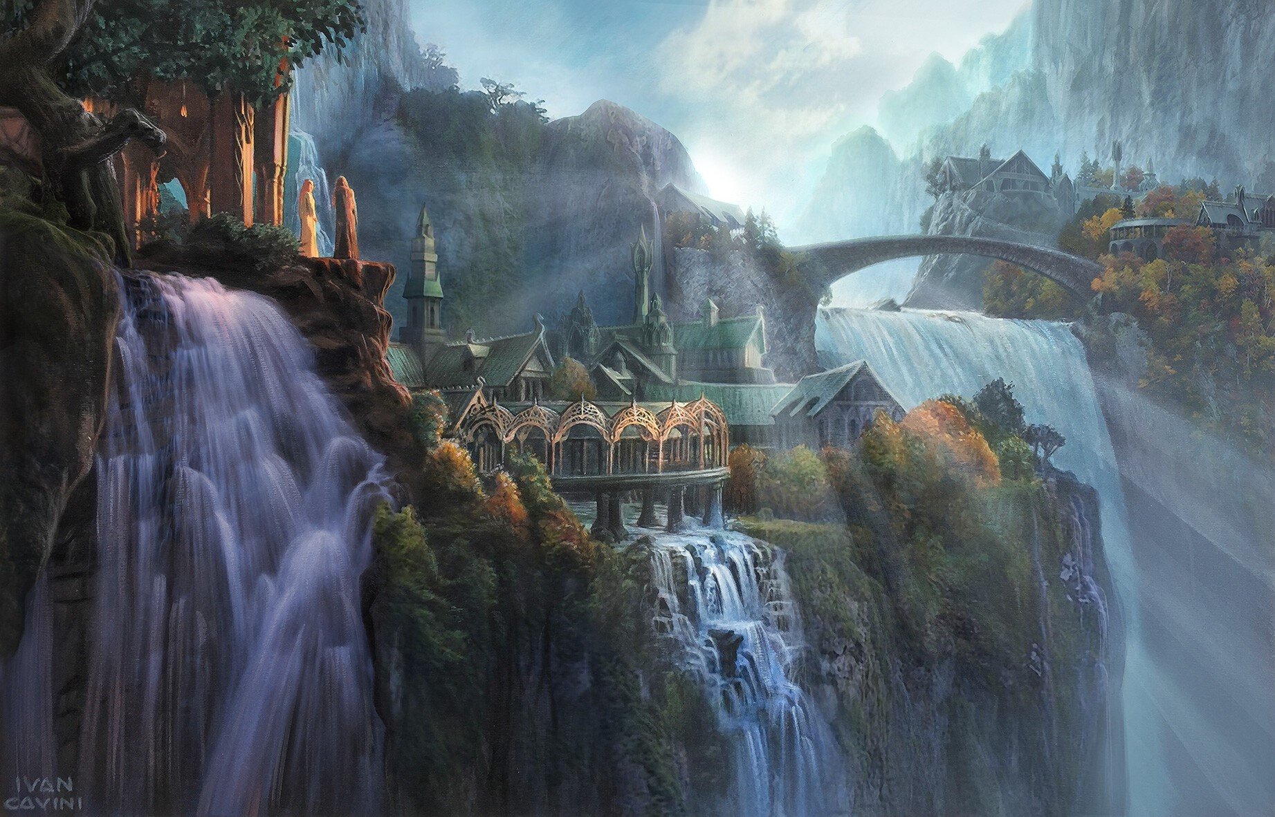 The Lord of the Rings, Rivendell, Ivan Cavini, artwork Gallery HD Wallpaper