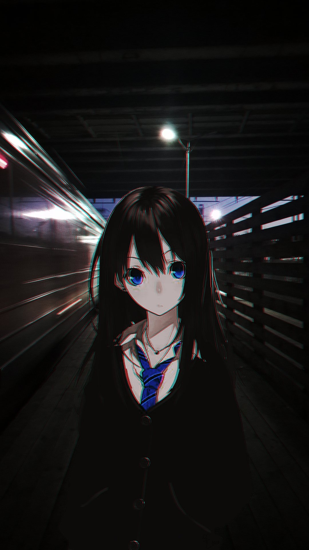 dark, night, anime, railway, Russia Gallery HD Wallpaper