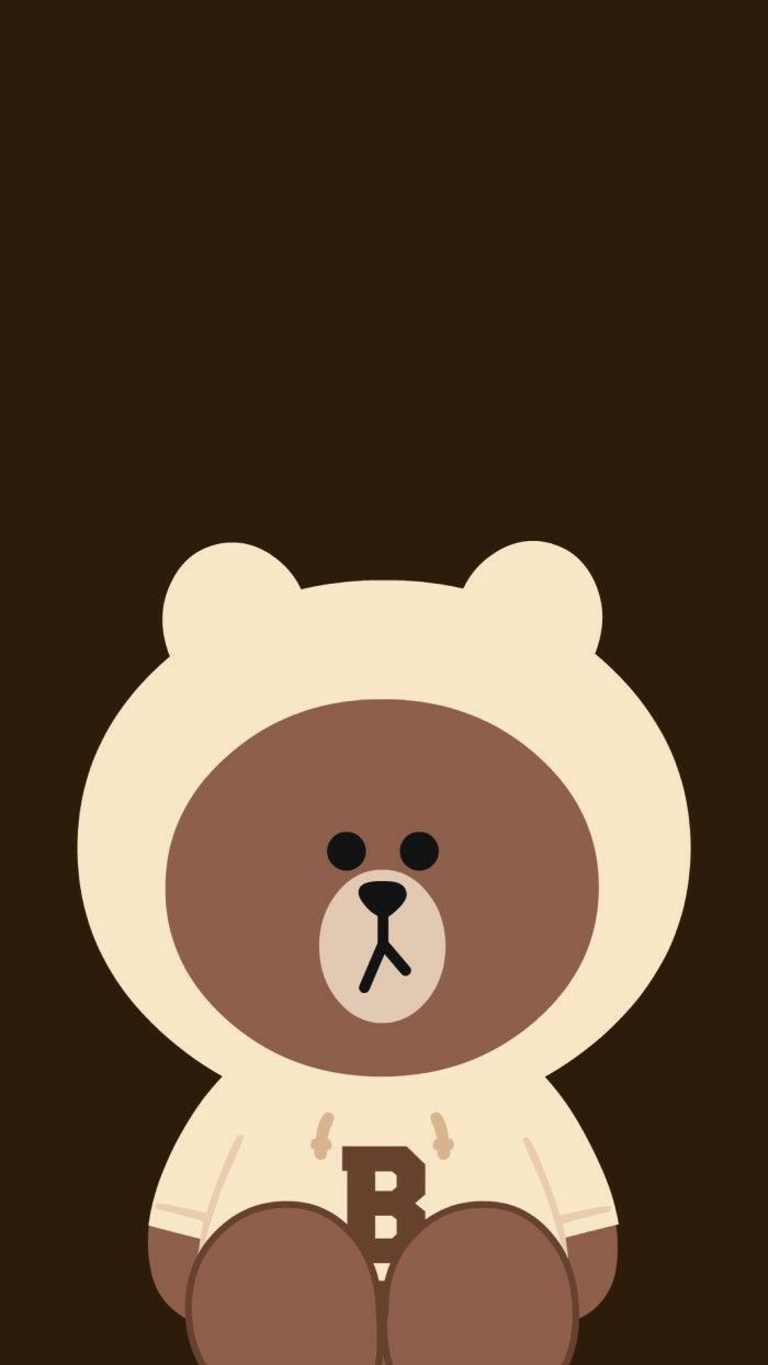 LINE. Cute cartoon wallpaper, Bear wallpaper, Wallpaper iphone cute