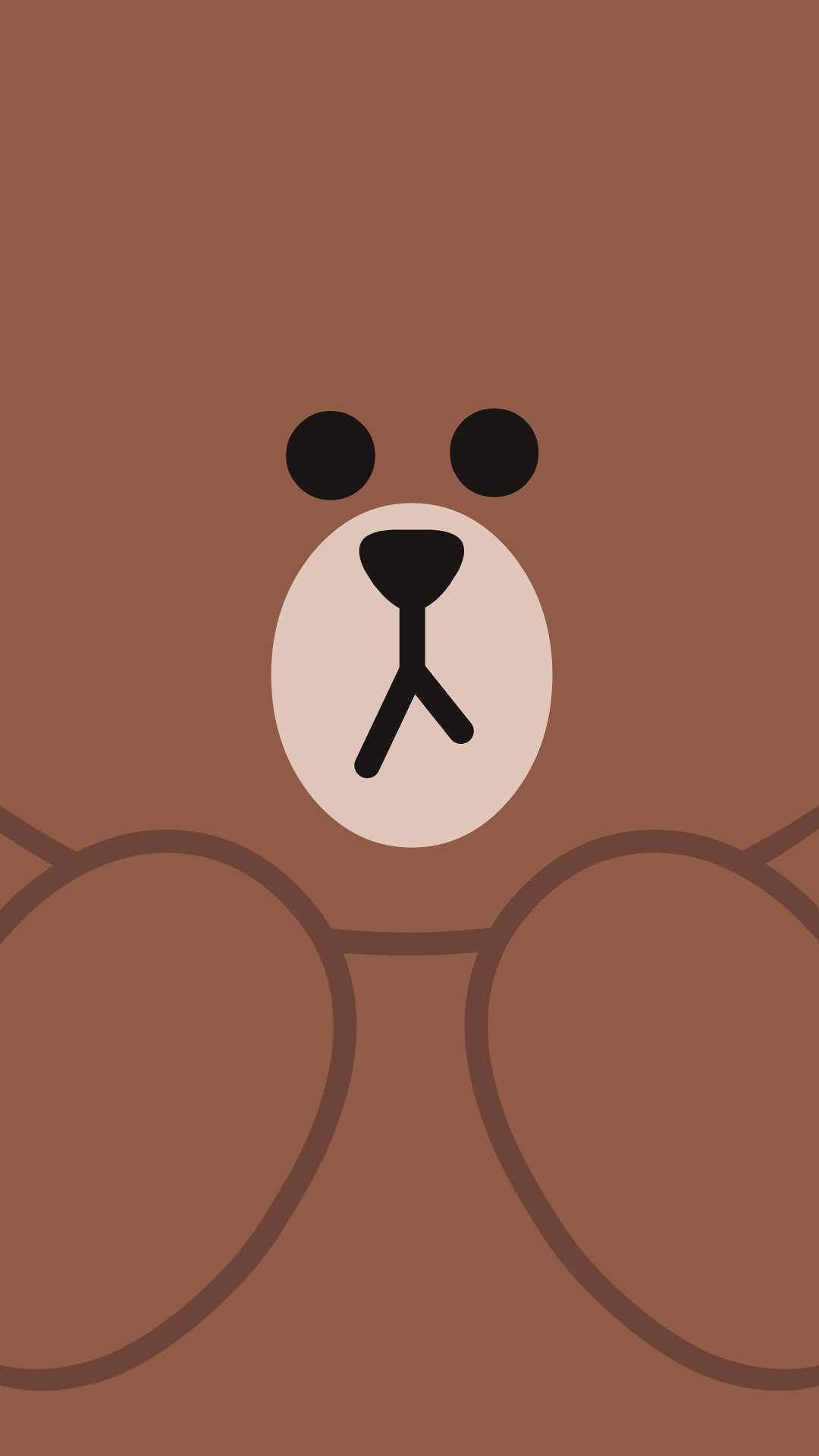Download Line Friends Brown Korean Bear Wallpaper