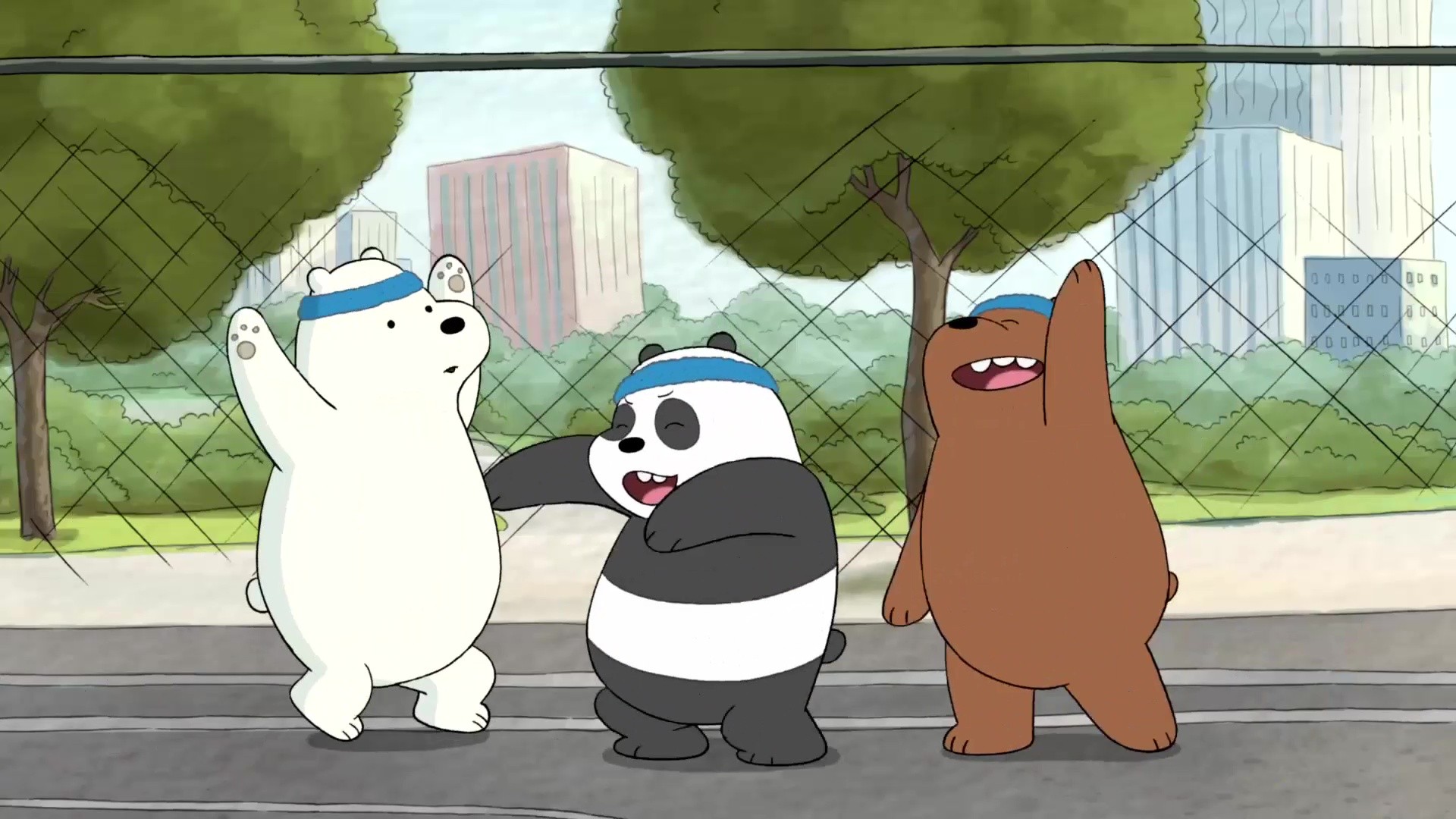 WeBareBears Capture Cartoon Bears Polar Bears Panda Grizzly Bear Brown Bear Wallpaper:1920x1080