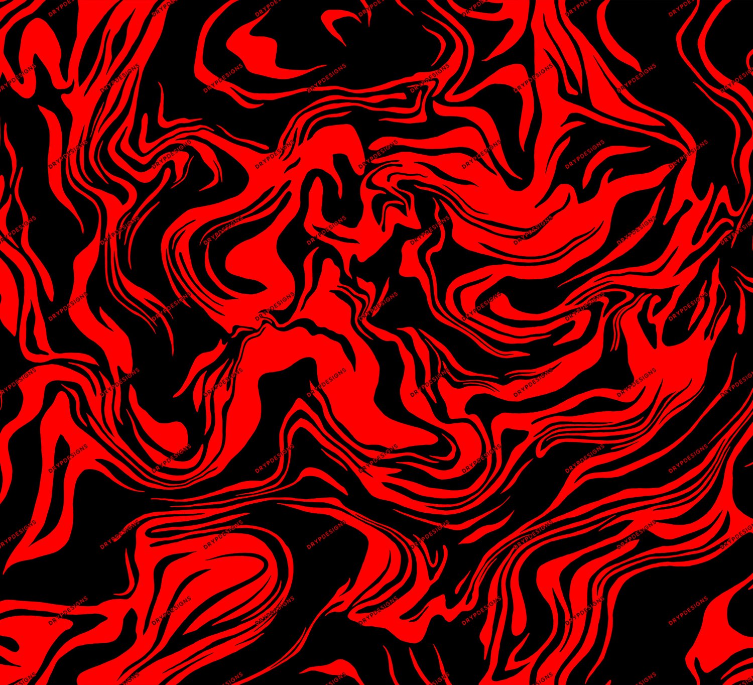 Black + Red Marble Swirl Seamless Background