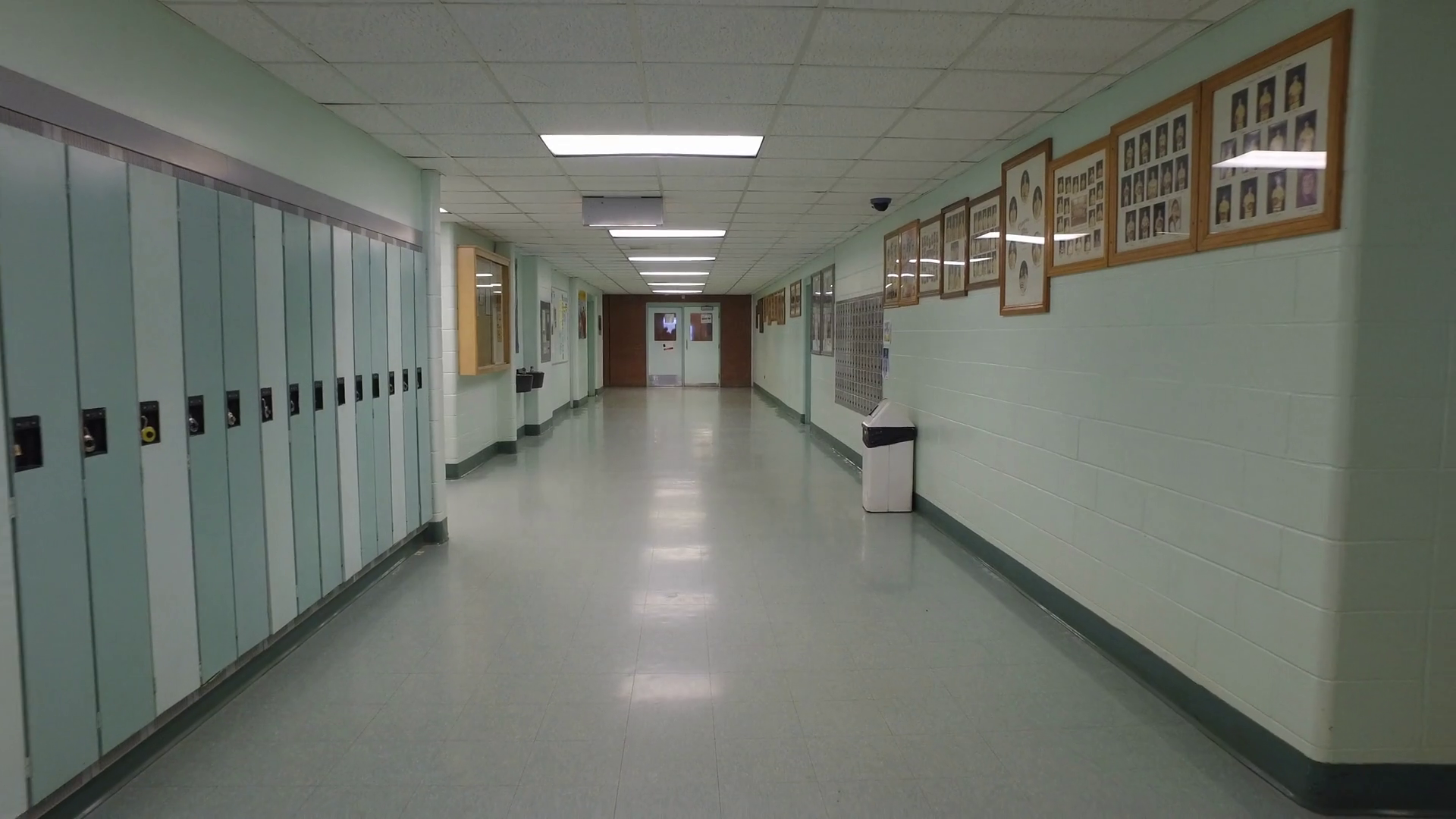 High School Hallway Stock Footage SBV 307991642