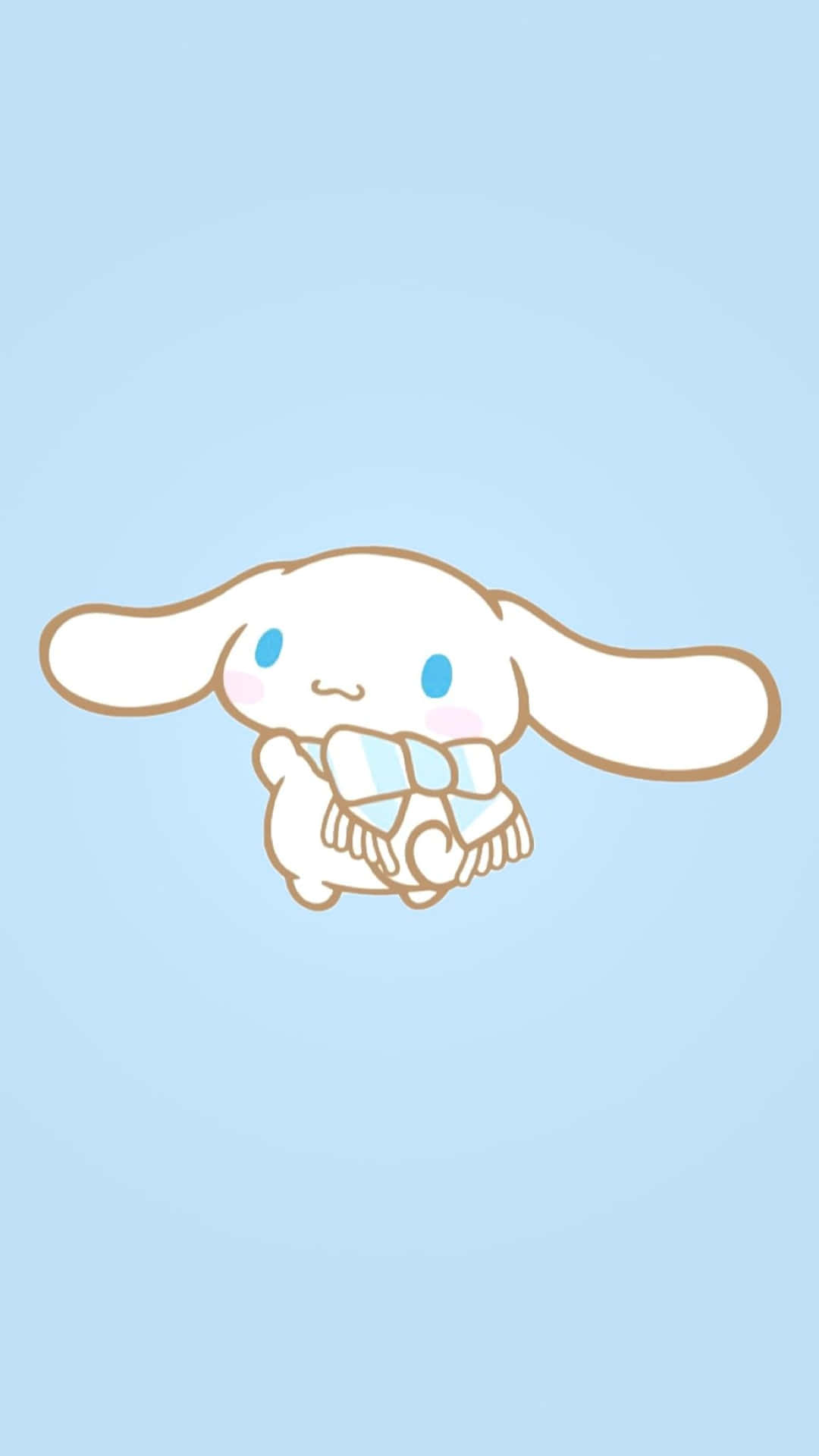 Download A White Bunny With A Blue Background Wallpaper