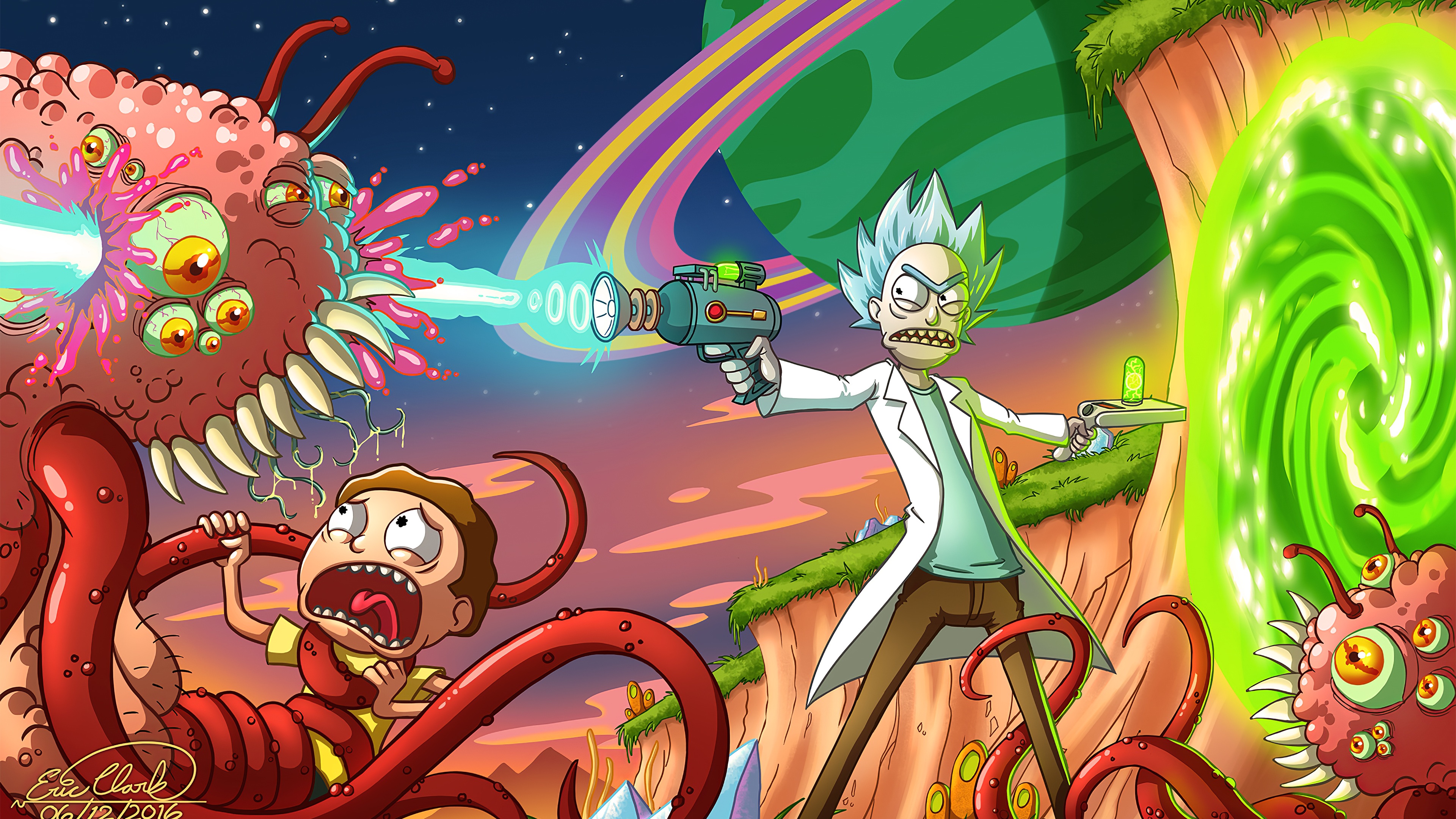 Wallpaper 4k Rick And Morty Smith Adventures Wallpaper