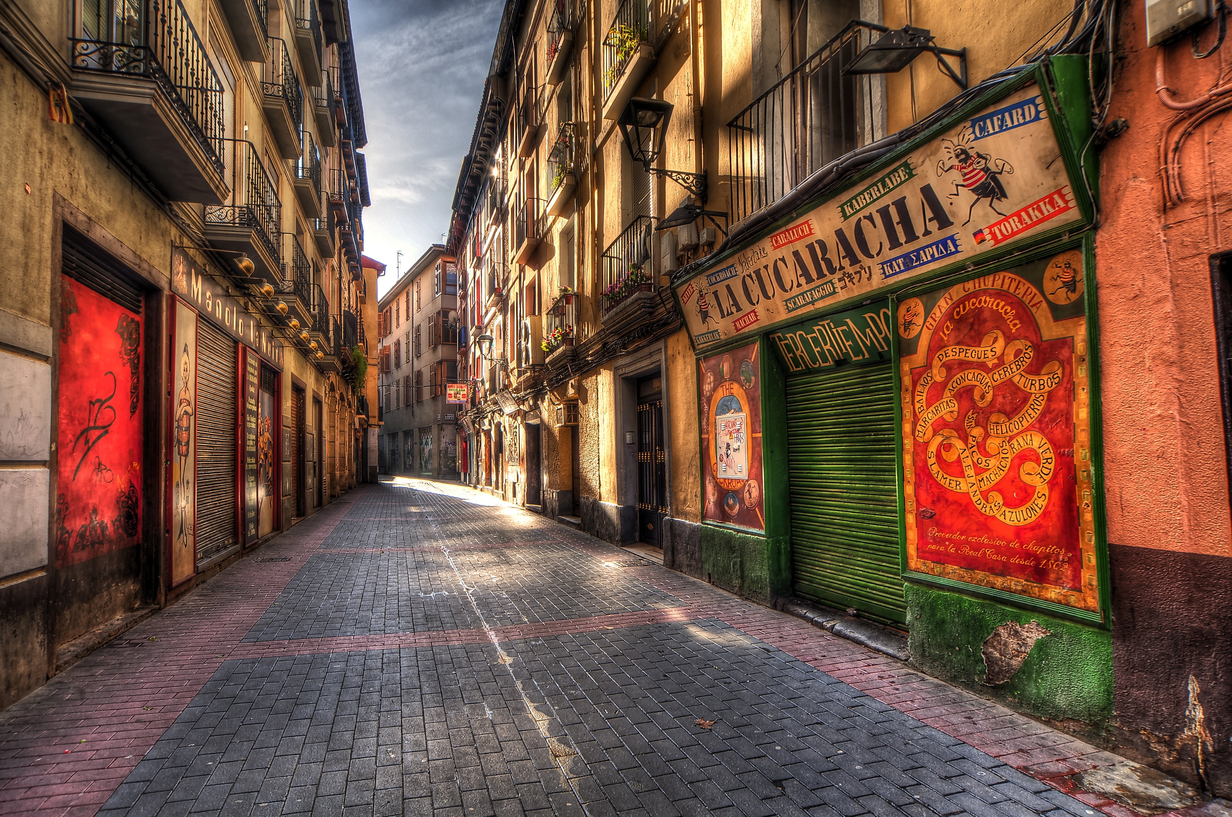 spain, Houses, Hdr, Street, Zaragoza, Aragon, Cities Wallpaper HD / Desktop and Mobile Background