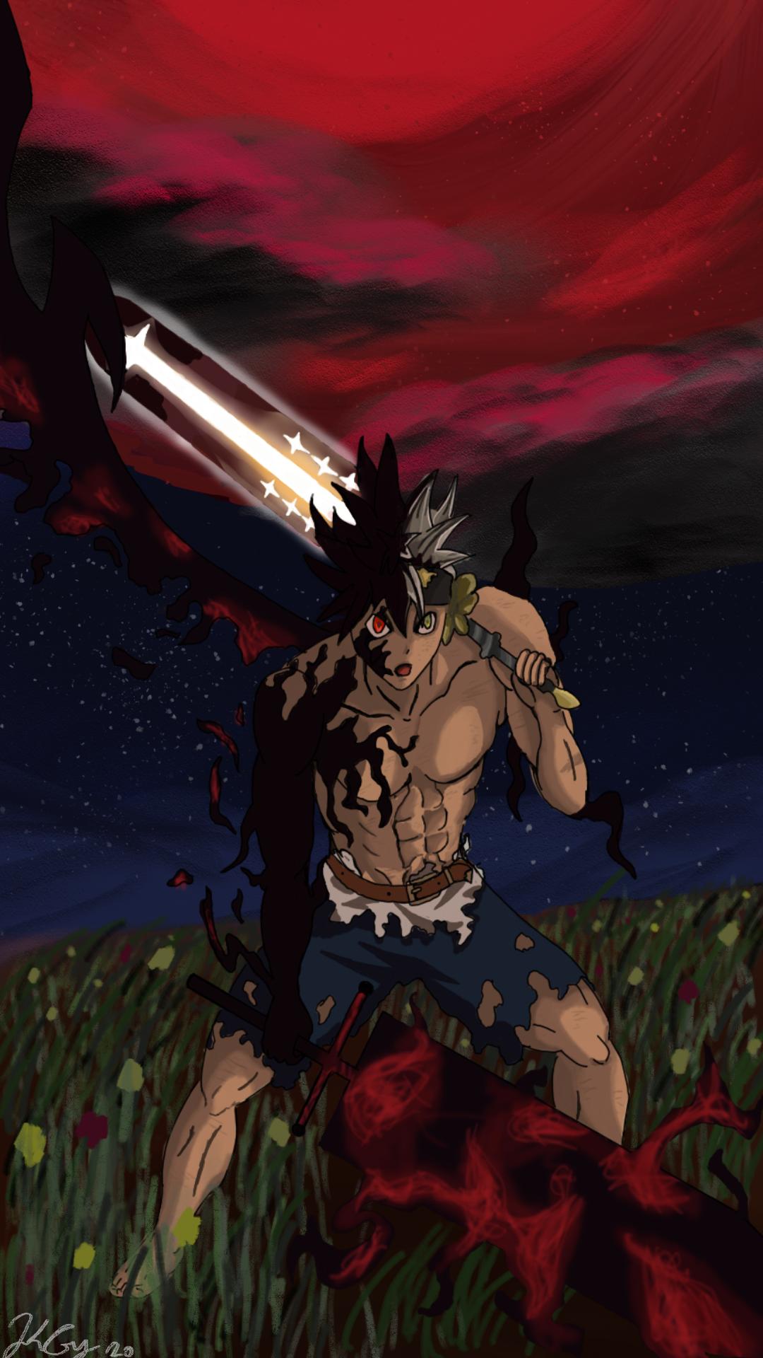 OC) Phone wallpaper of Asta duel
