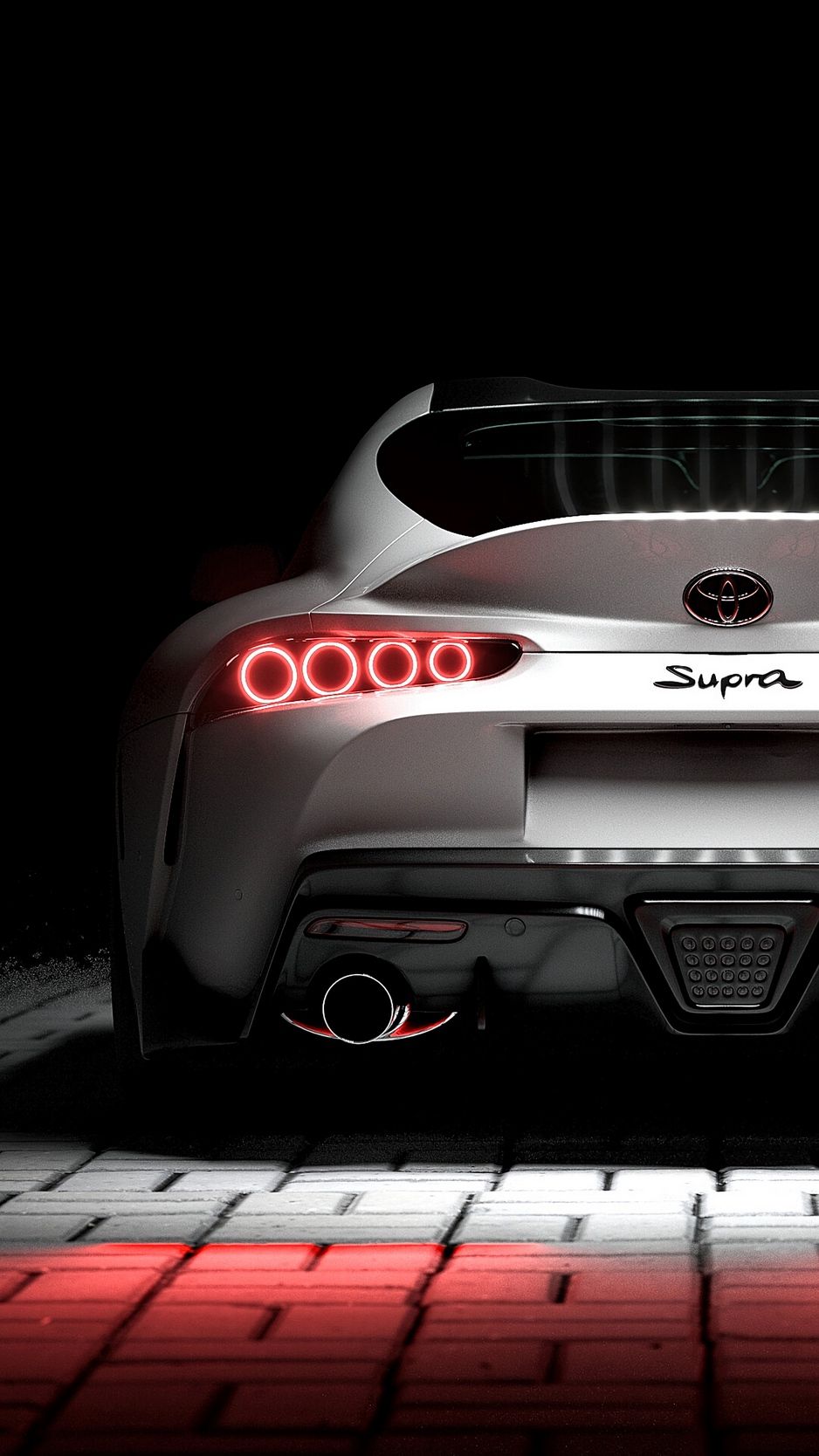 Wallpaper Toyota Supra, Toyota, Sportscar, White, Rear Supra Wallpaper 4k (938x1668). Toyota supra, Toyota supra mk4, Car wallpaper