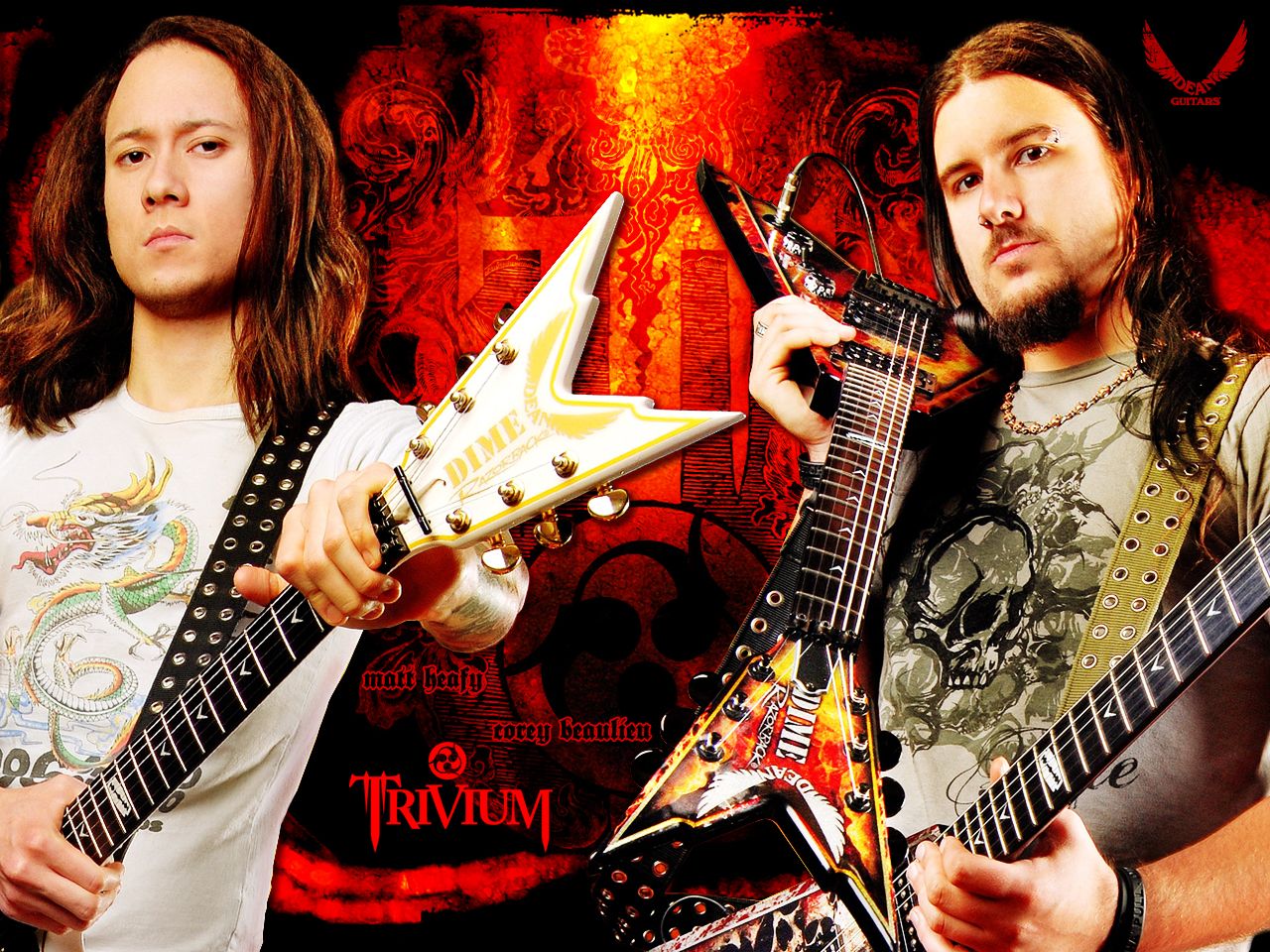 Trivium Guitars. Computer wallpaper, Wallpaper, Good music
