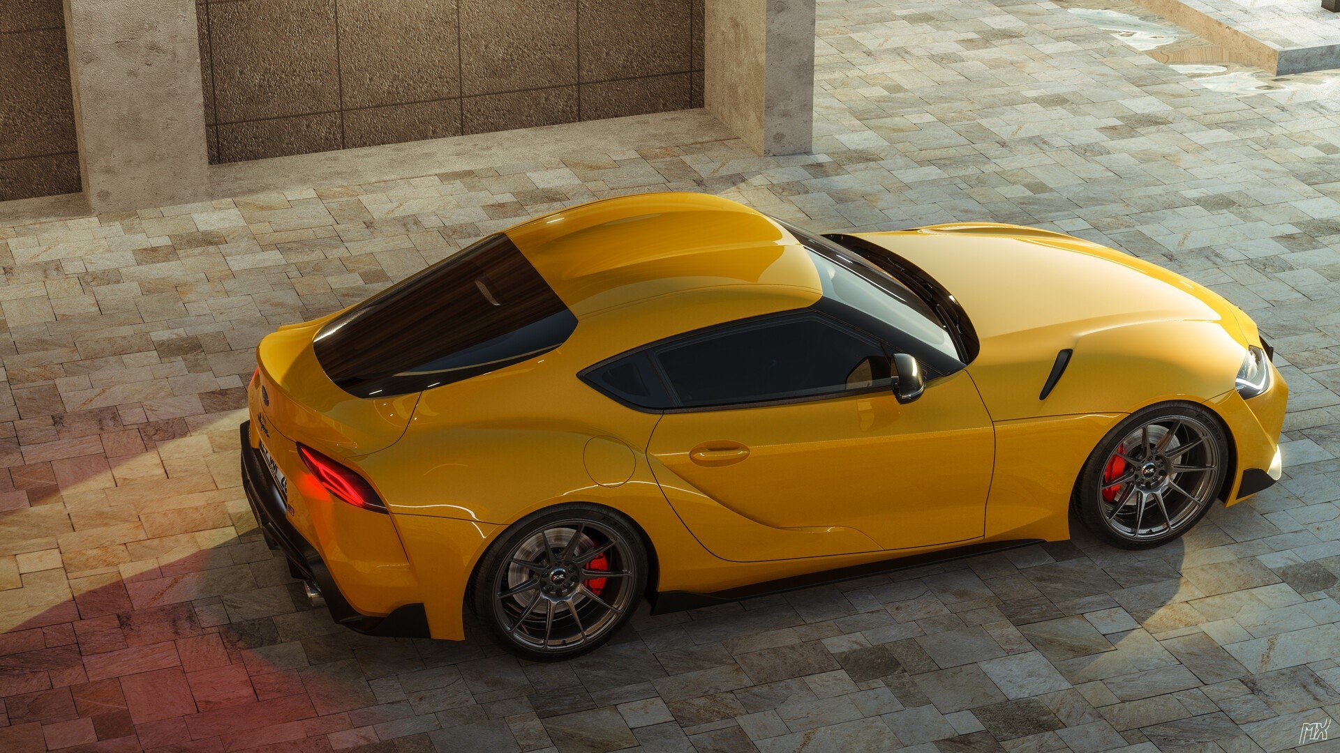 Wallpaper / car, yellow cars, vehicle, Supra, Toyota Supra A90, Toyota free download