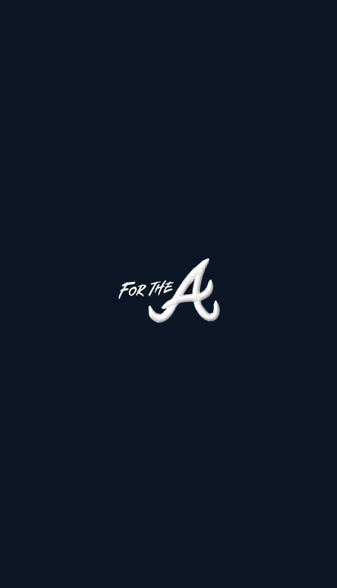 Download Atlanta Braves Logo On A Dark Background Wallpaper