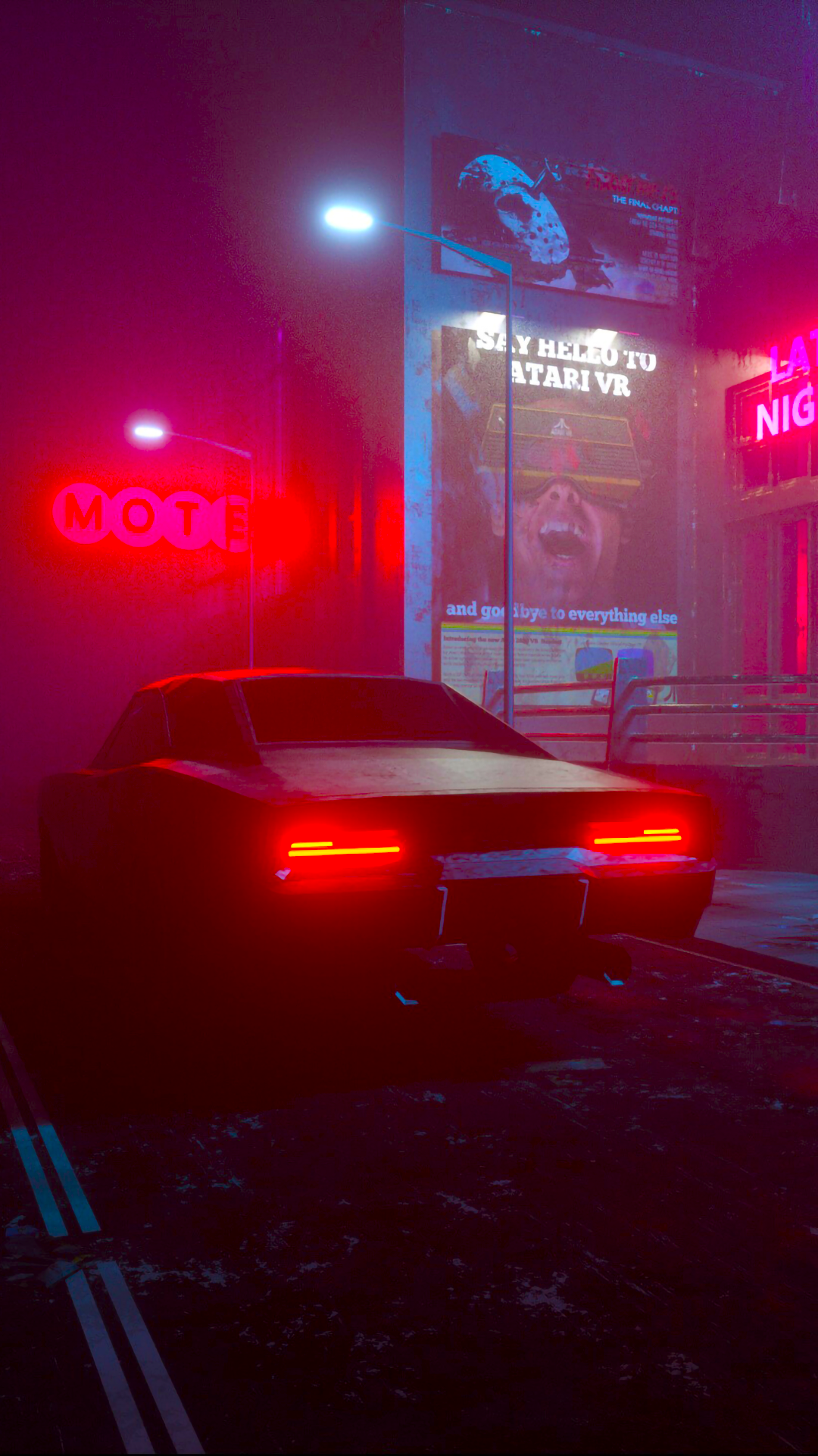 Red Neon Car Wallpaper