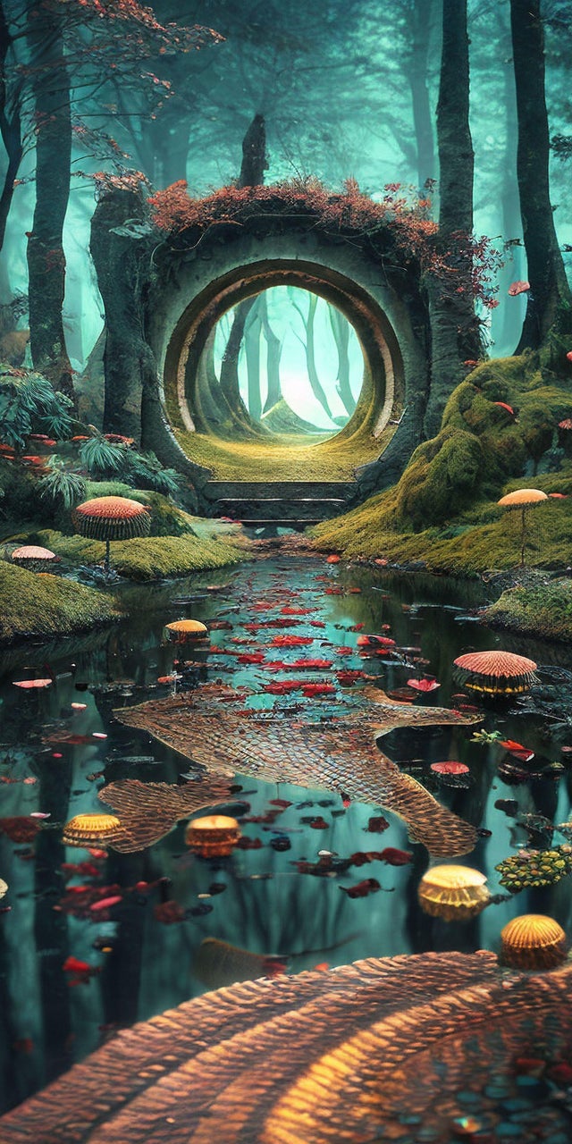 Eerie and Fantasy Wallpaper for your mobile devices, generated with AUTOMATIC1111's Stable Diffusion