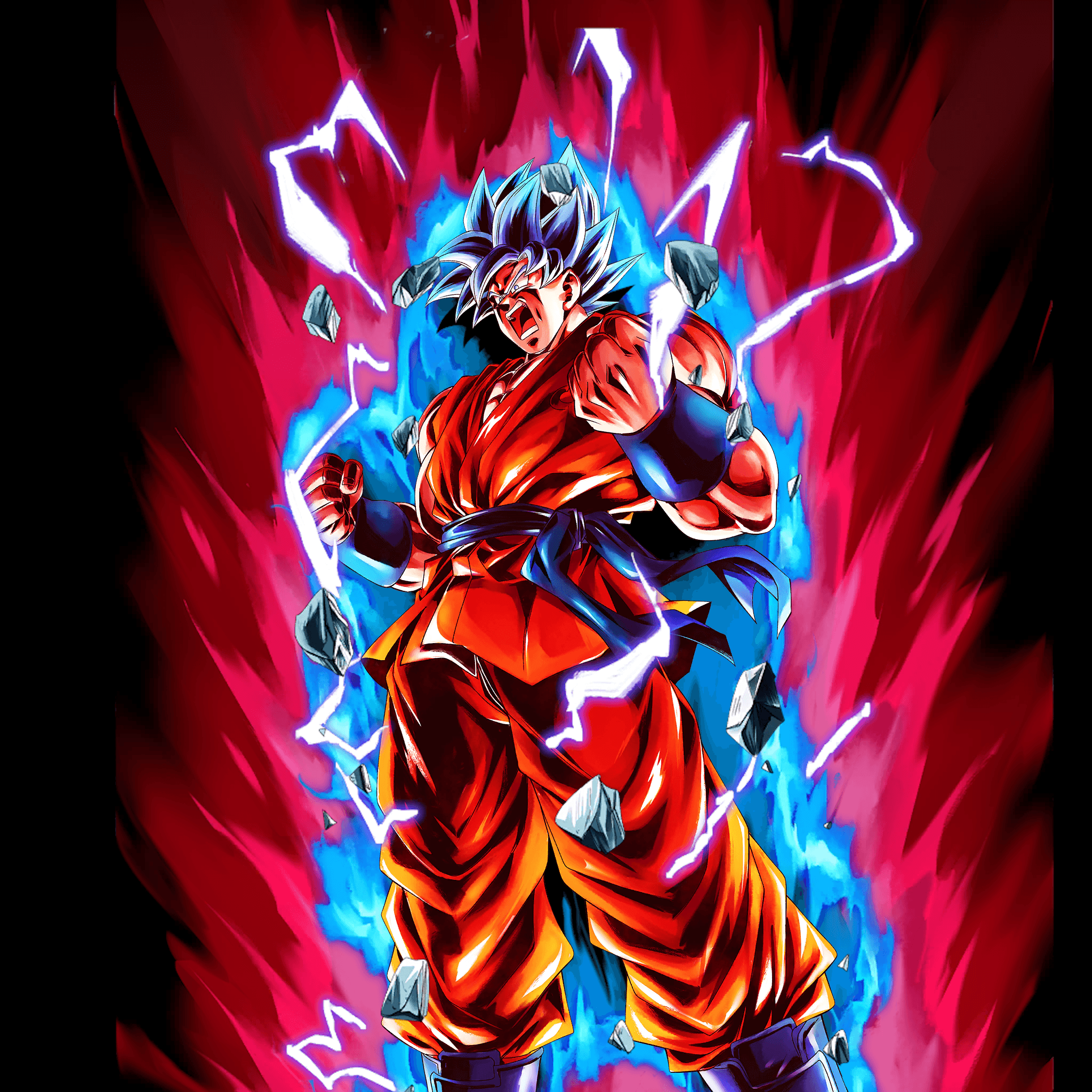 Red and Blue Goku Wallpaper