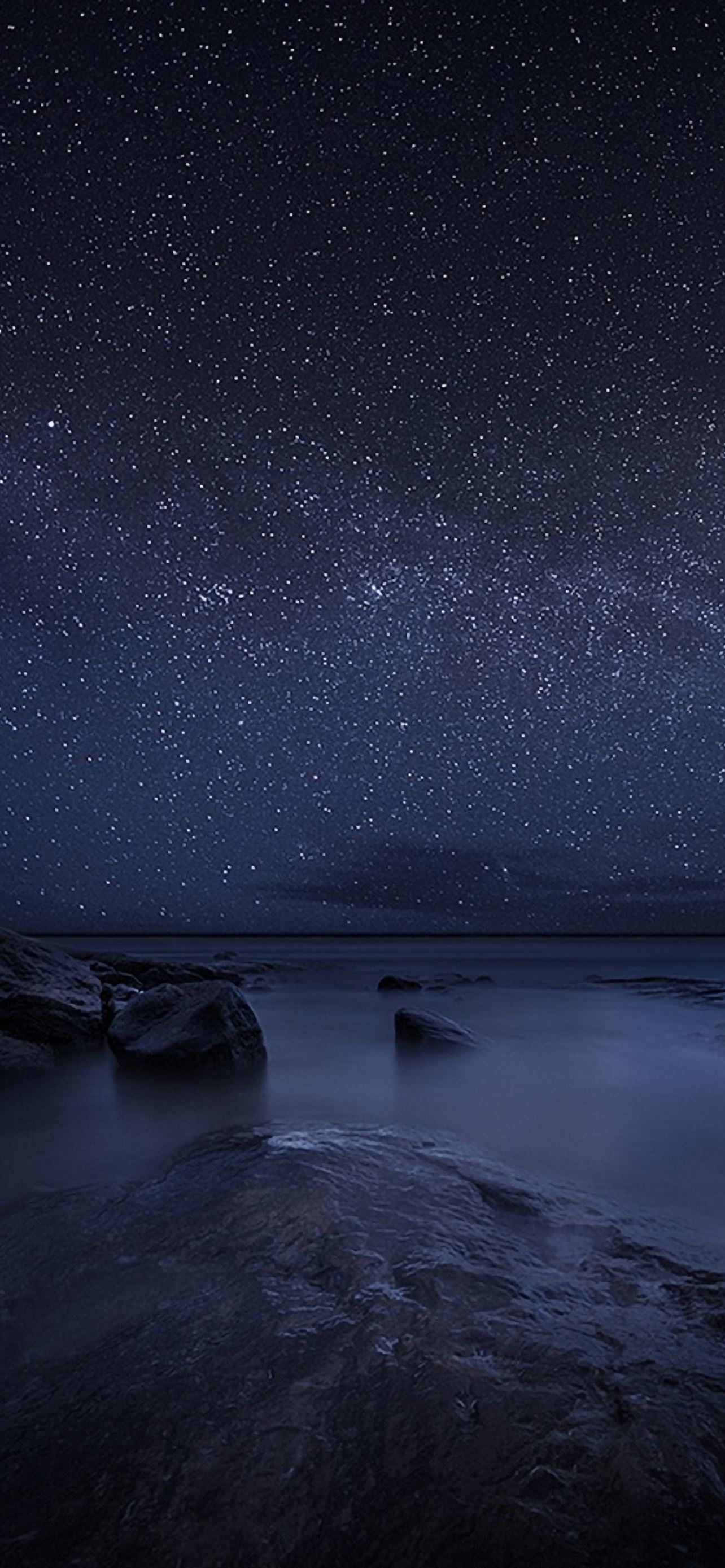 Starry Sky Night Lake iPhone Wallpaper Free Download