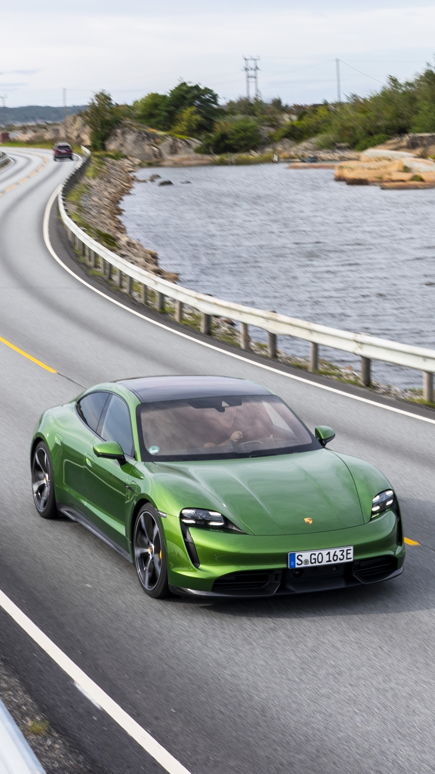 Wallpaper / Vehicles Porsche Taycan Turbo S Phone Wallpaper, Porsche, Vehicle, Green Car, Porsche Taycan, Car, 1440x2560 free download