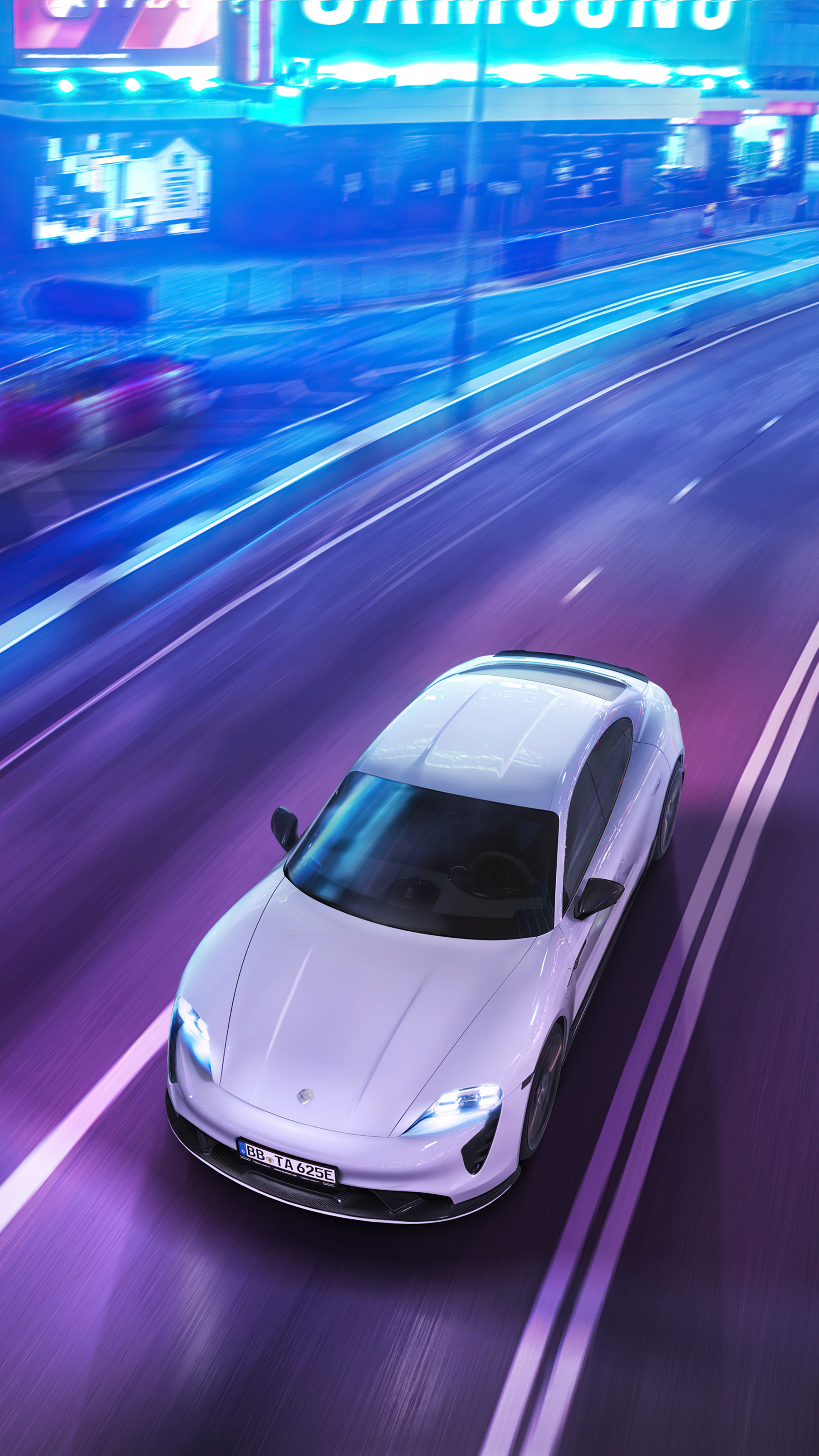 2020 Porsche Taycan Turbo S, White Car, Car, Sedan, Electric Car, Luxury Car Gallery HD Wallpaper