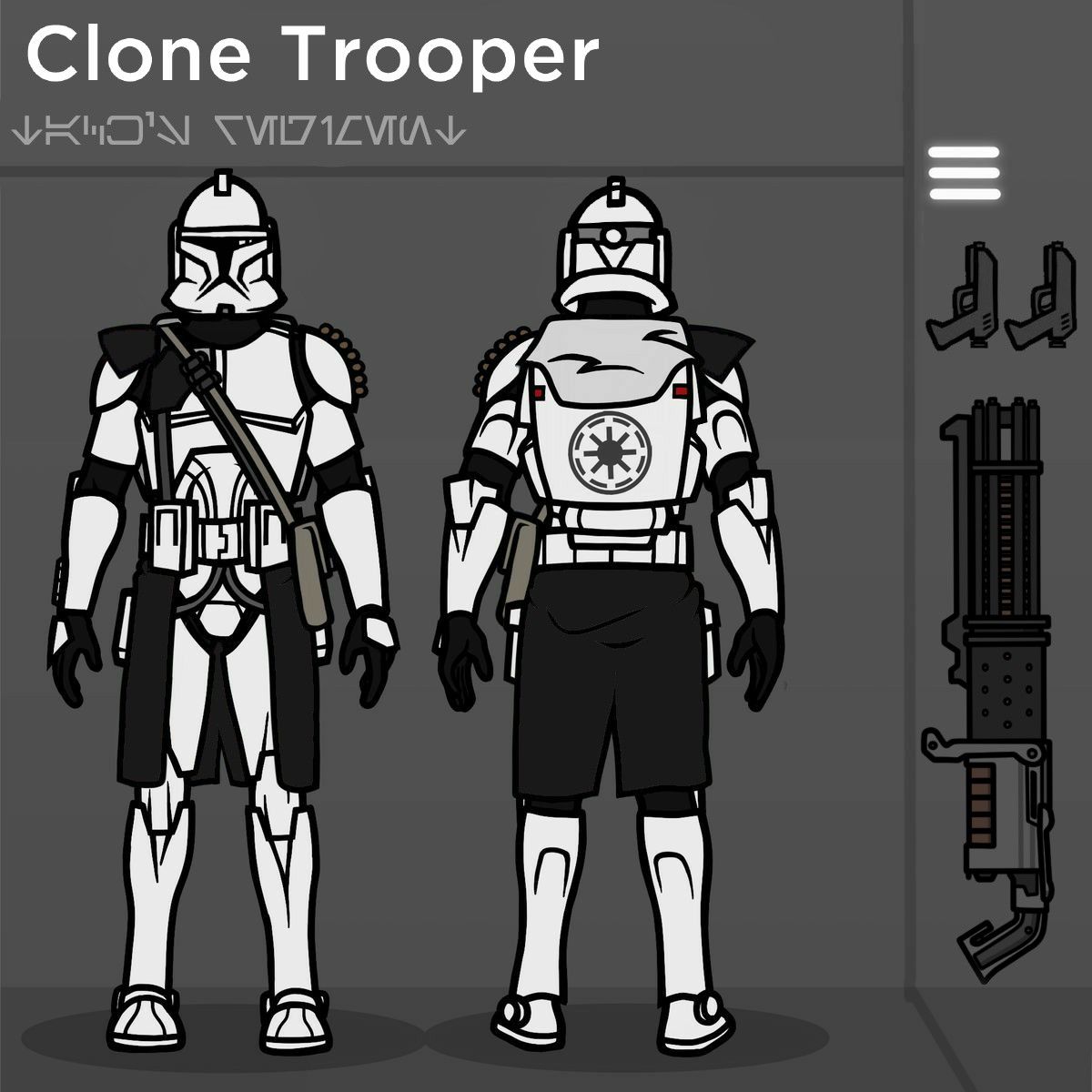 Tack's Regiment- Clone Trooper 3. Star wars commando, Star wars characters picture, Star wars infographic