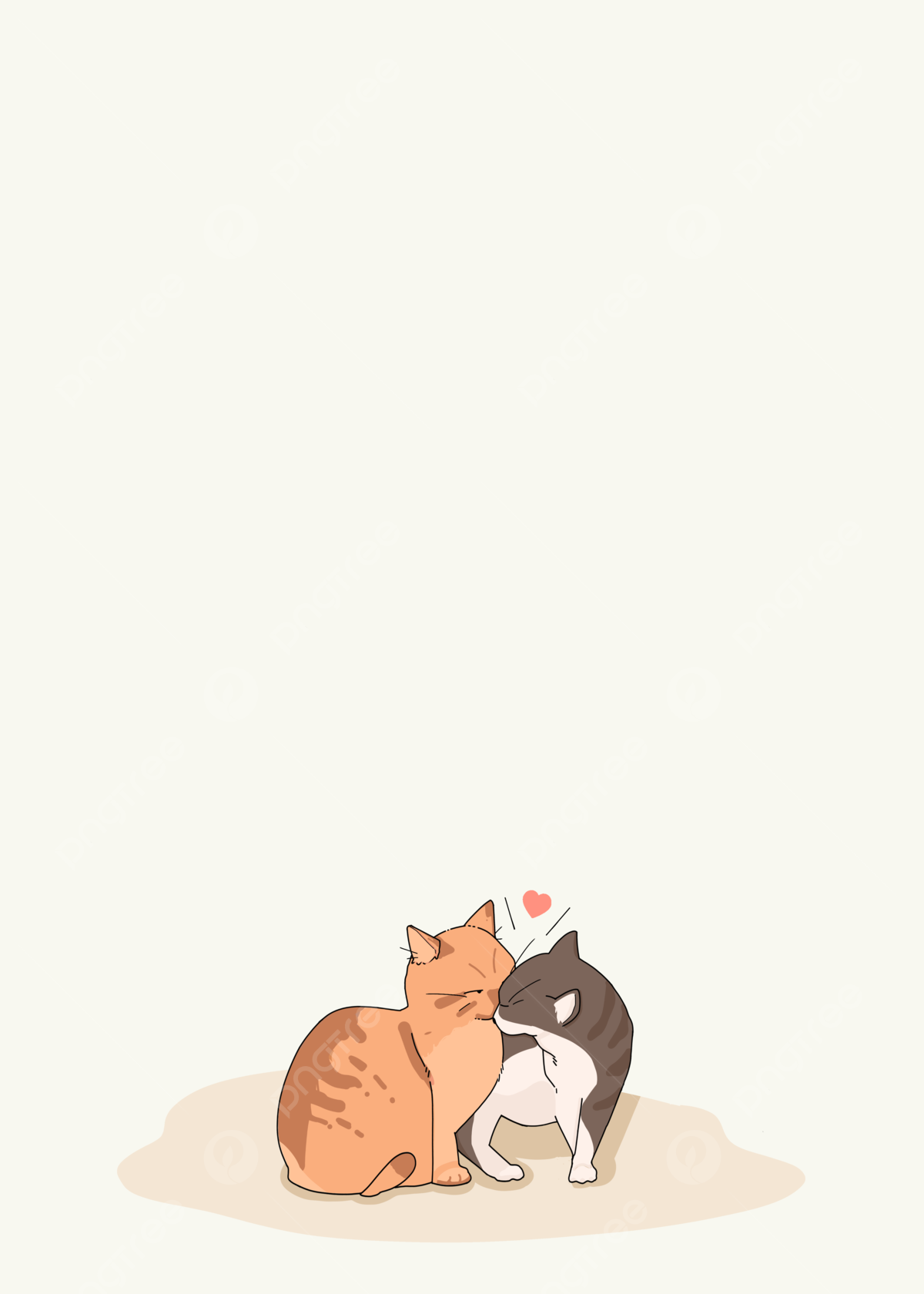 Cat Cartoon Wallpaper Orange Background Wallpaper Image For Free Download