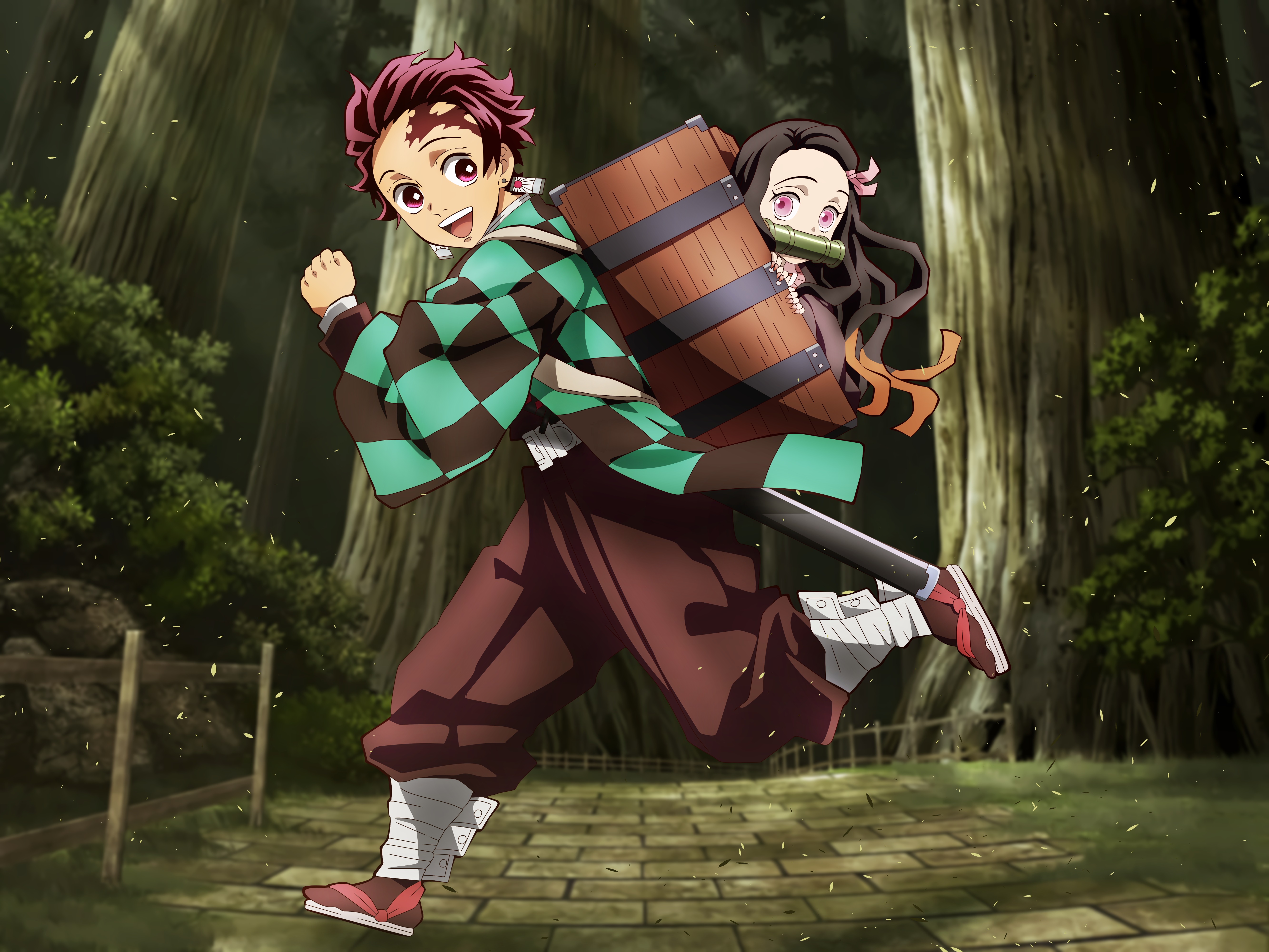 Demon Slayer: Kimetsu No Yaiba 4K, Tanjiro Kamado, Nezuko Kamado Gallery HD Wallpaper