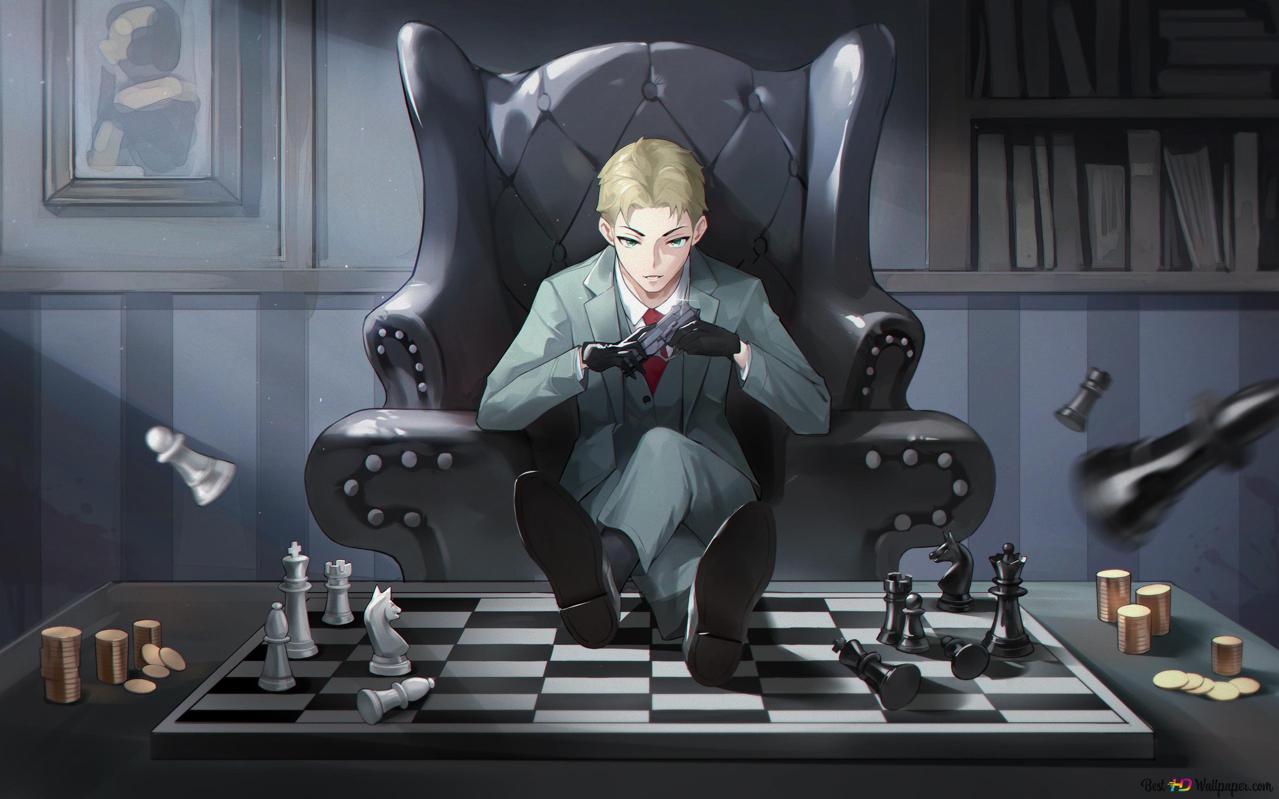 Spy x Family Forger playing Chess 4K wallpaper download