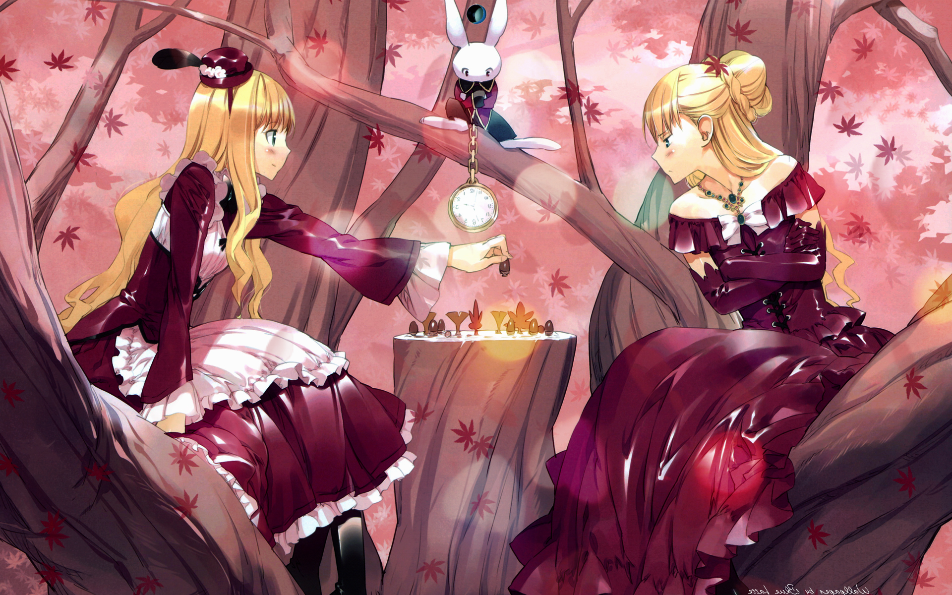 Alice In Wonderland, Chess, Rabbits, Anime Wallpaper HD / Desktop and Mobile Background