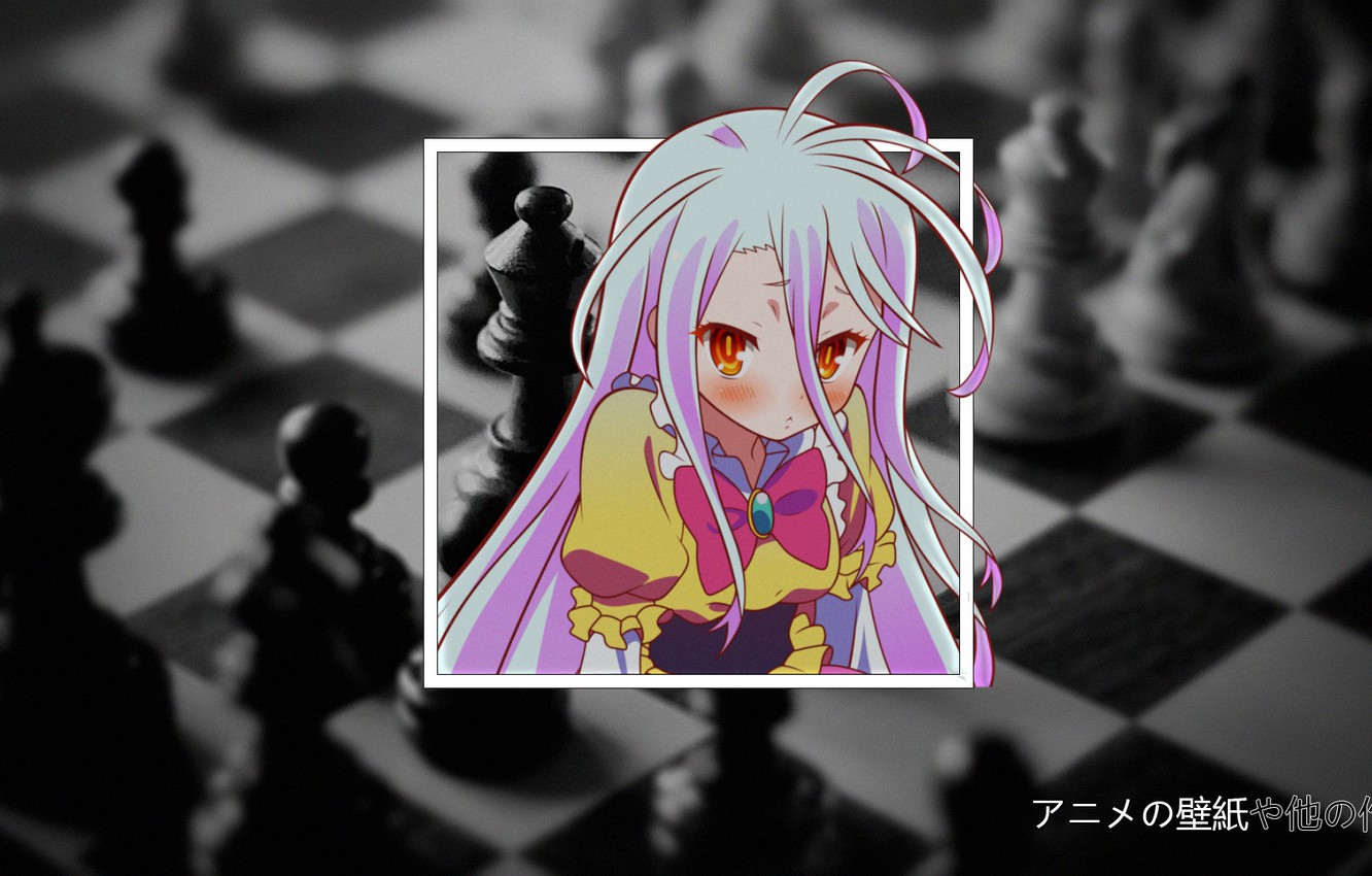 Wallpaper girl, anime, chess, shiro, no game no life, Shiro, madskillz image for desktop, section прочее