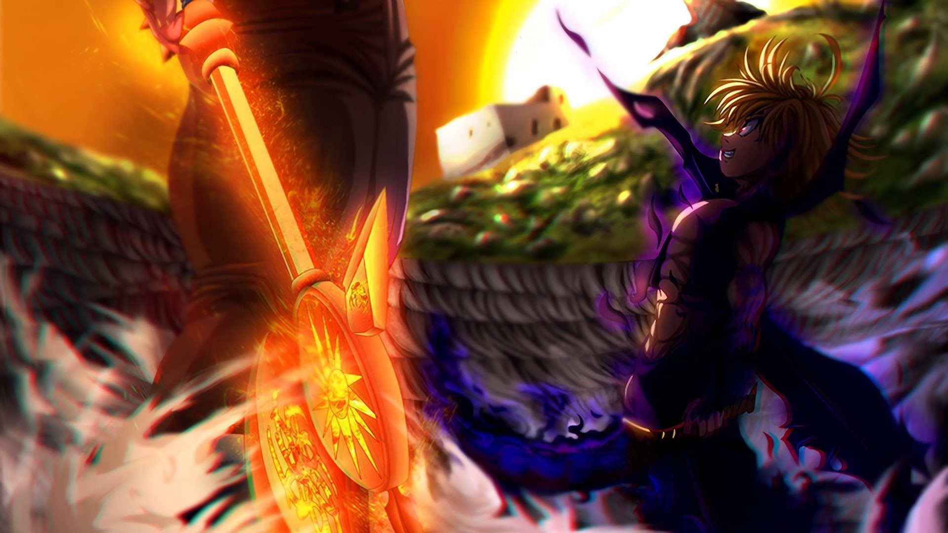 Wallpaper / Escanor (The Seven Deadly Sins), Anime, Meliodas (The Seven Deadly Sins), The Seven Deadly Sins, 1080P free download