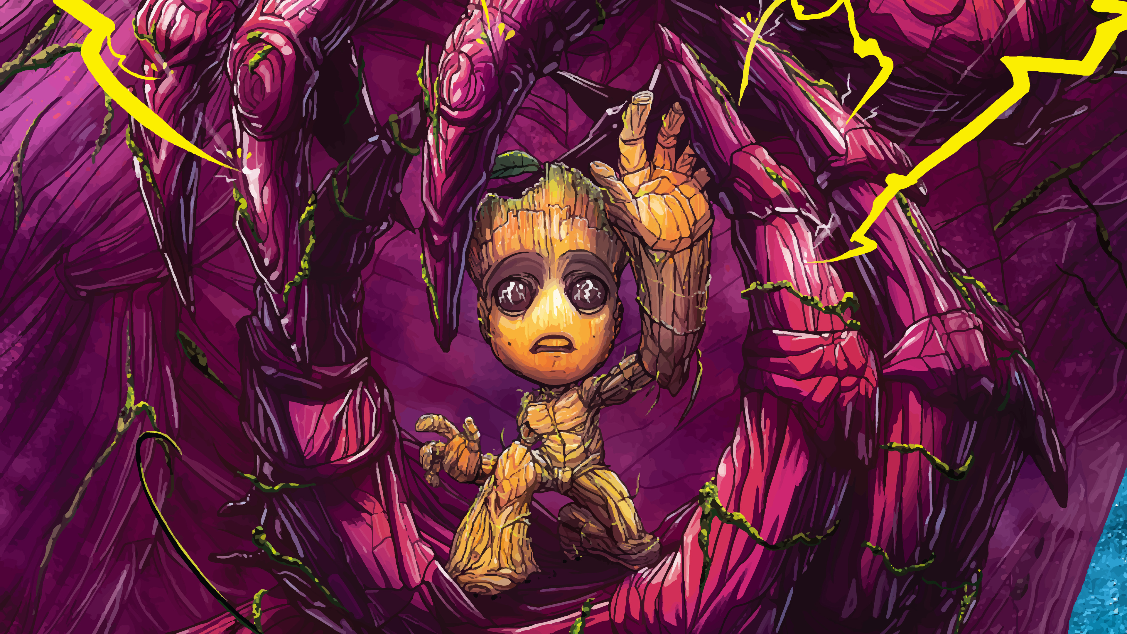 Wallpaper 4k Baby Groot Art 4k Wallpaper