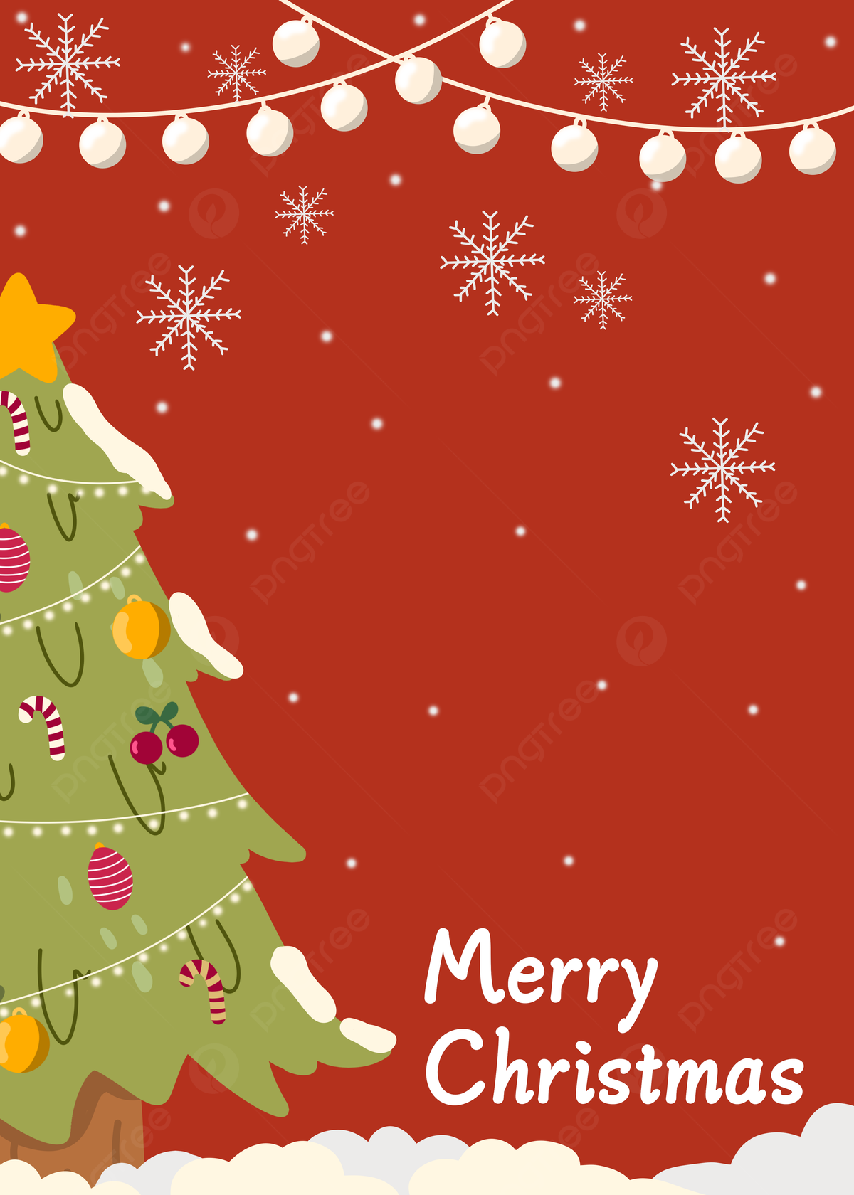 Christmas Background With Tree And Merry Wishes Wallpaper Image For Free Download