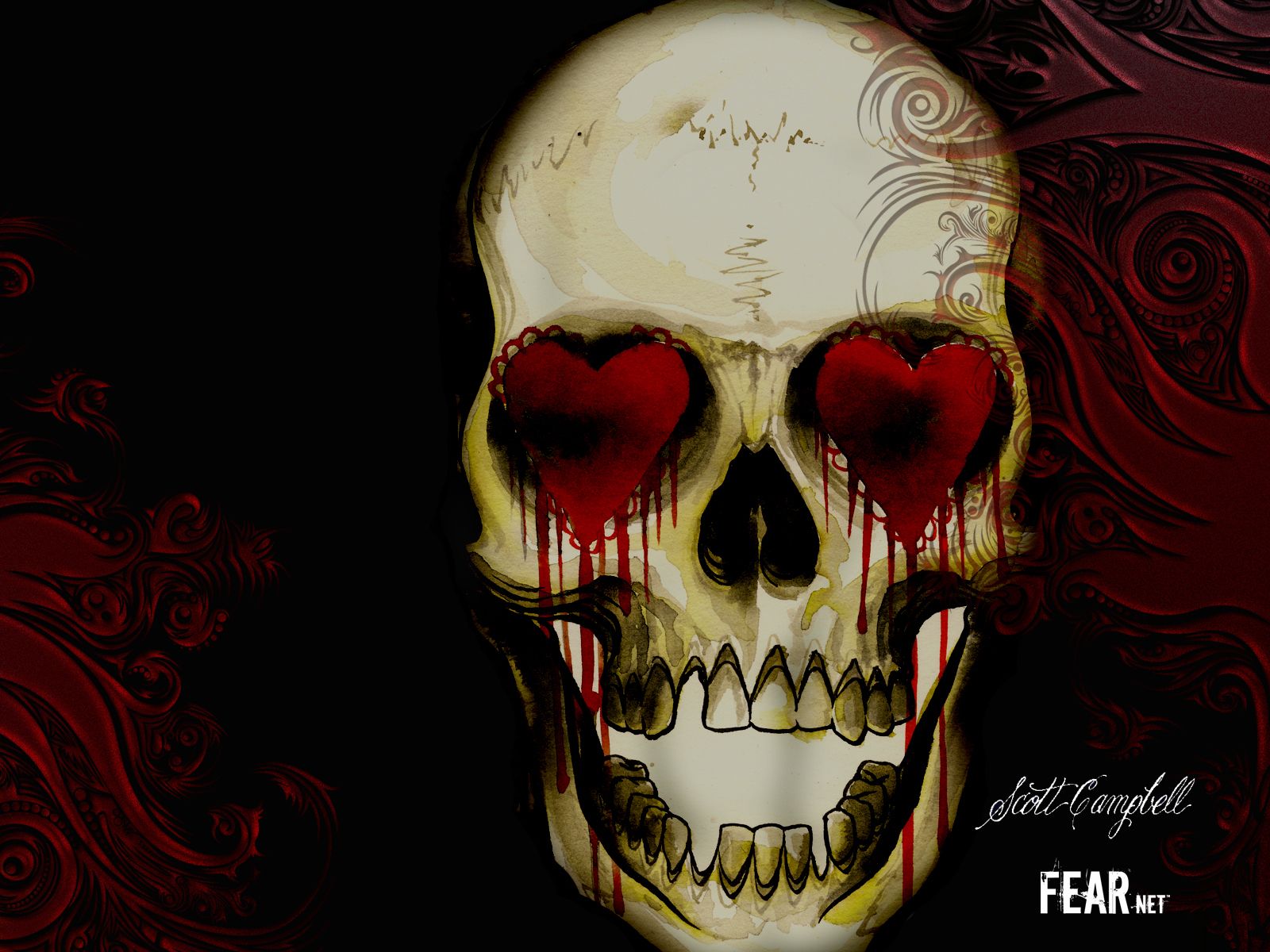 Horror Movies Wallpaper: Heart Skull. Skull wallpaper, Skull, Horror wallpaper hd