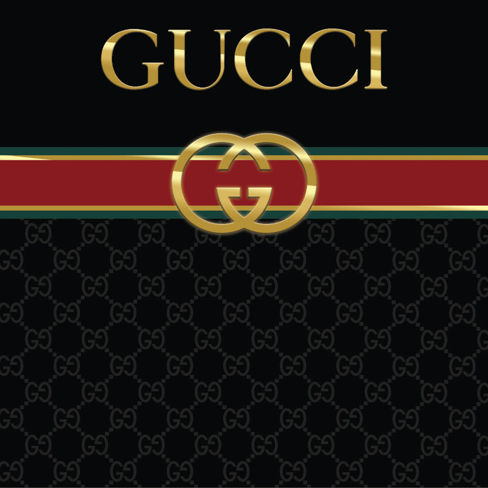 Gucci Black Computer Printed Backdrop