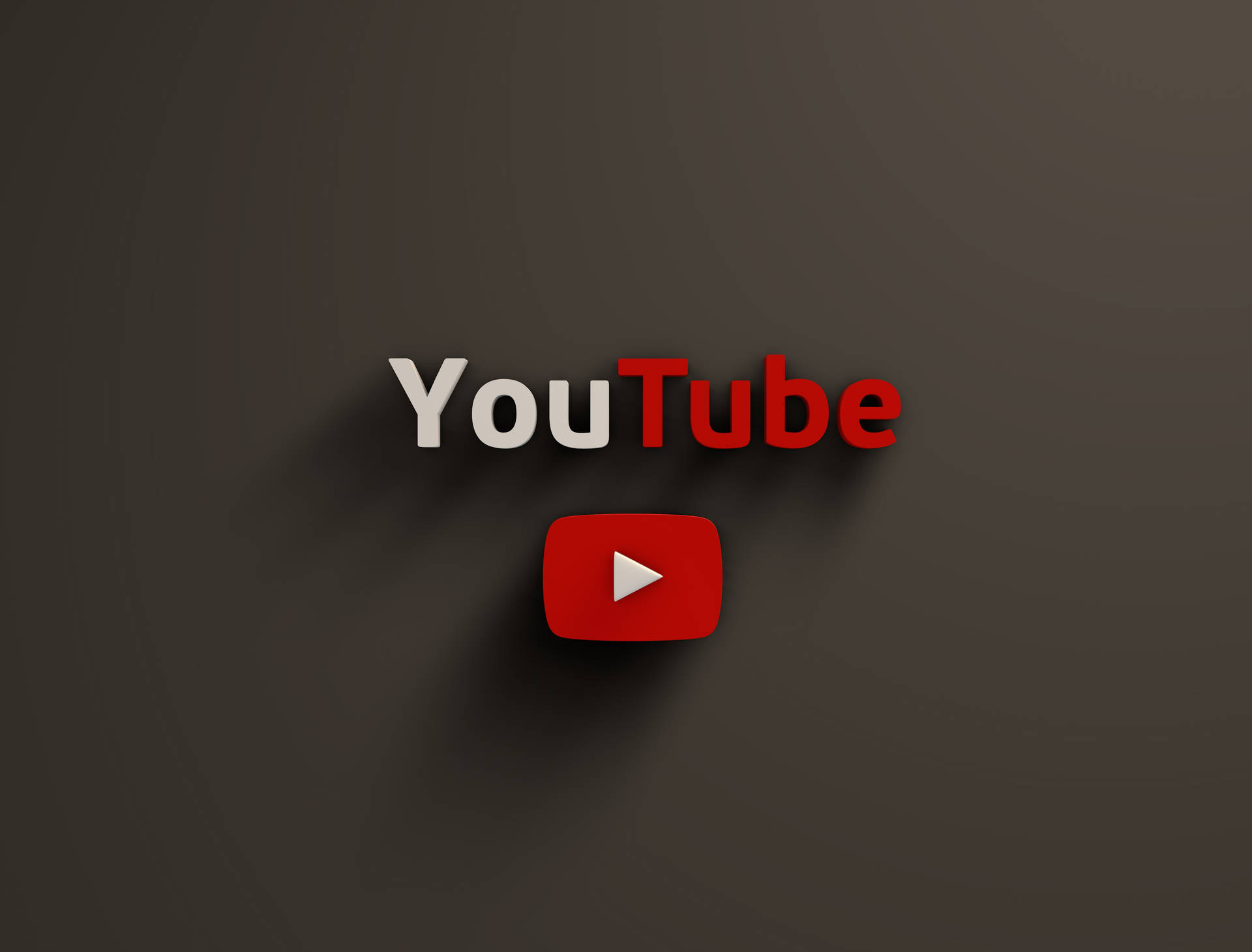 Download Youtube Logo On Dark Gray Background Wallpaper