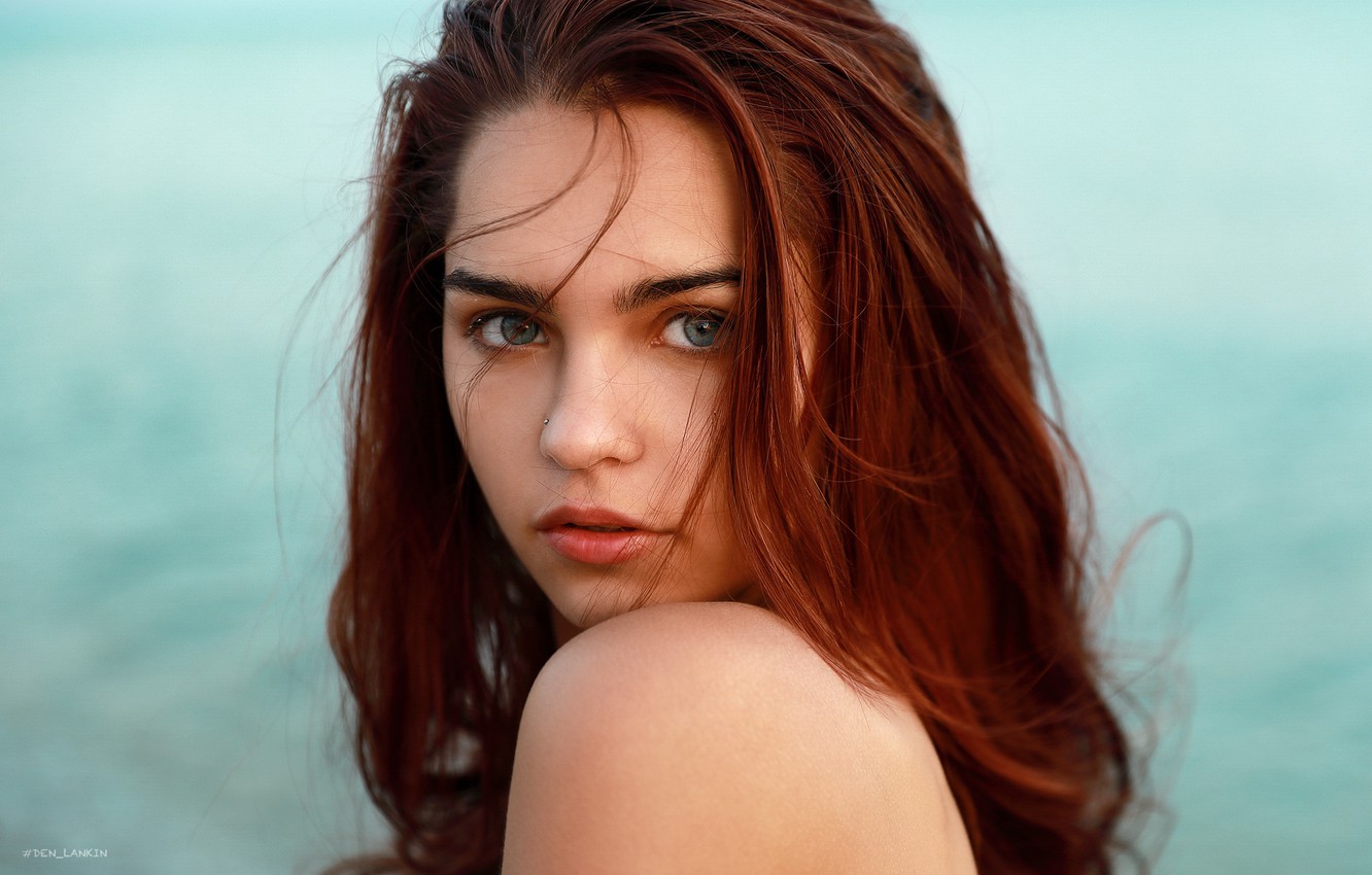 Wallpaper girl, photographer, blue eyes, model, redhead, Denis Lankin image for desktop, section девушки