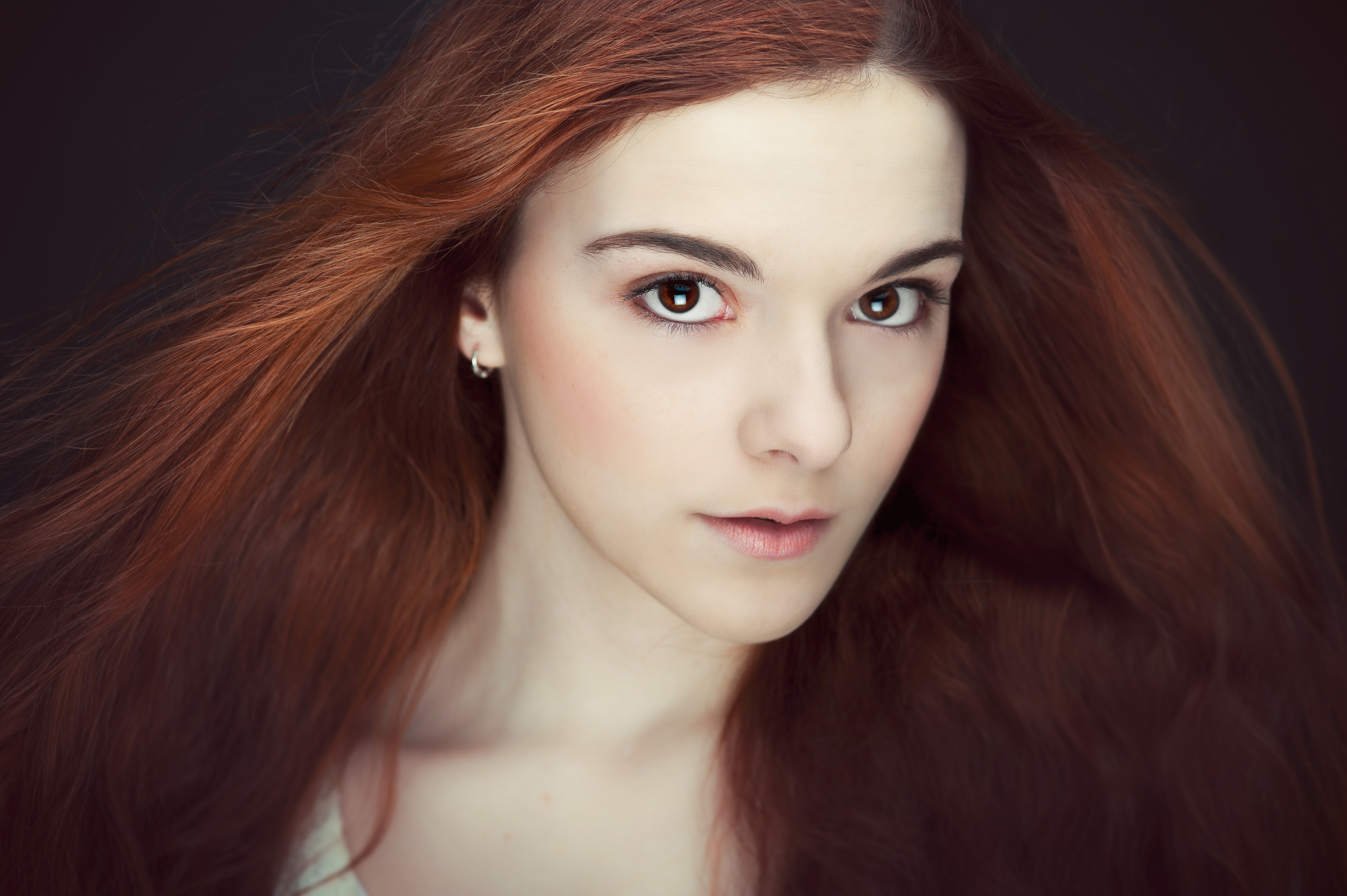 Wallpaper, portrait, Paris, girl, beauty, Studio, ginger, model, pretty, natural, redhead 4012x2670