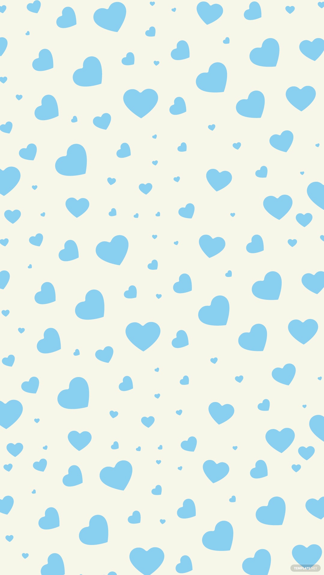 Free Baby Blue Heart Background, Illustrator, JPG, SVG