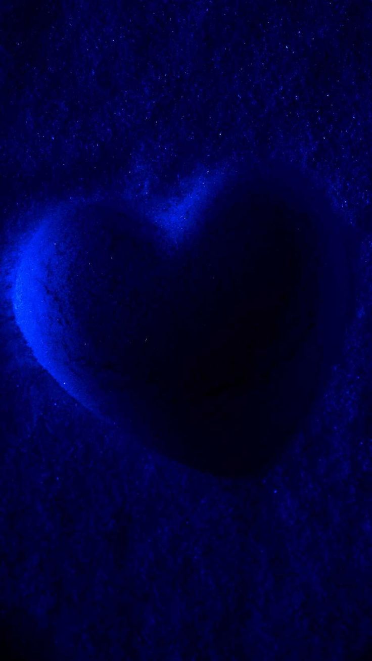 Blue Heart Wallpaper Discover more Beautiful, Blue Heart, Colored, Heart, Light wallpaper.. Blue aesthetic dark, Dark blue wallpaper, Blue wallpaper