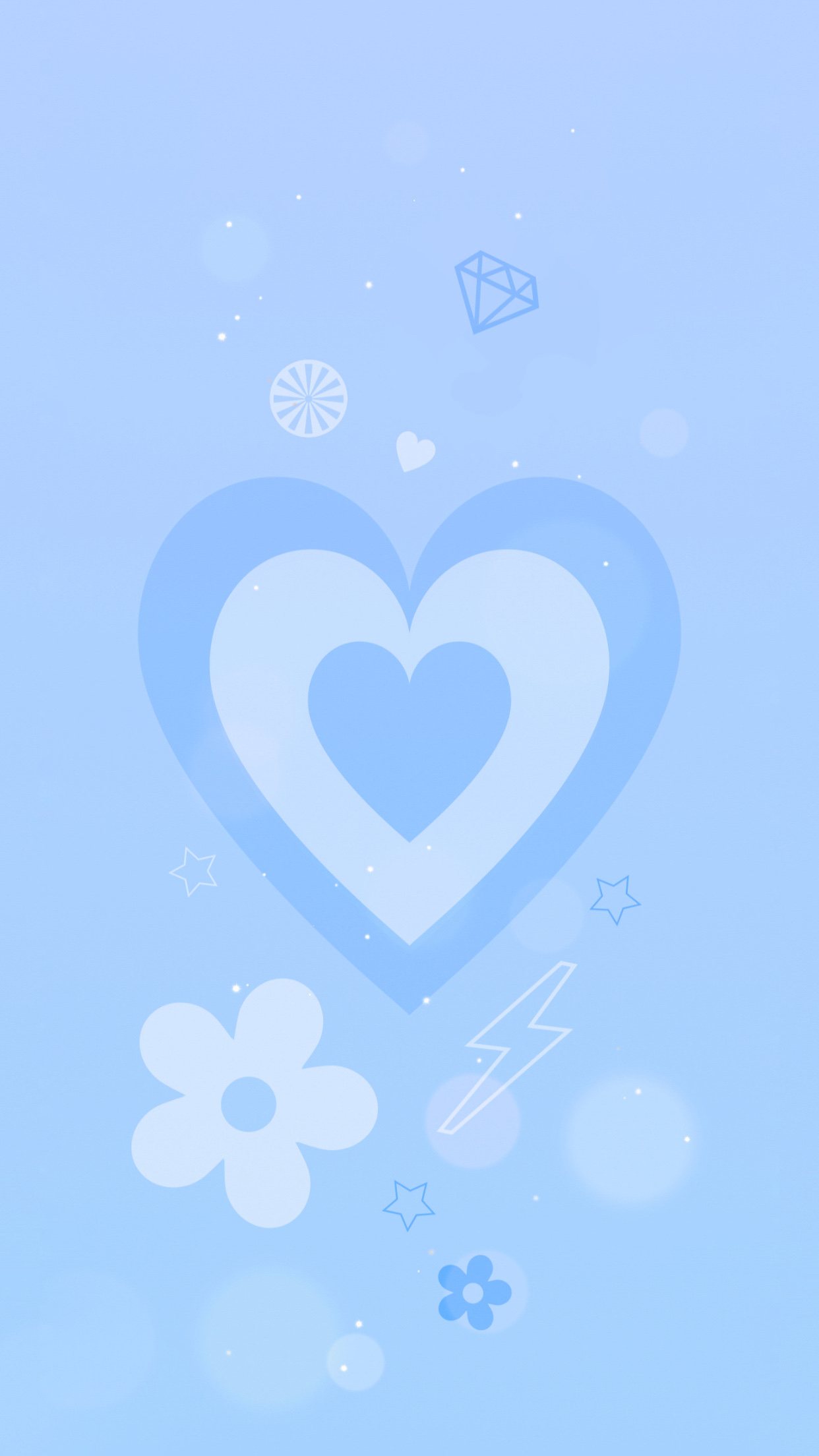 Wallpaper Blue, Azure, Electric Blue, Art, Heart, Background Free Image