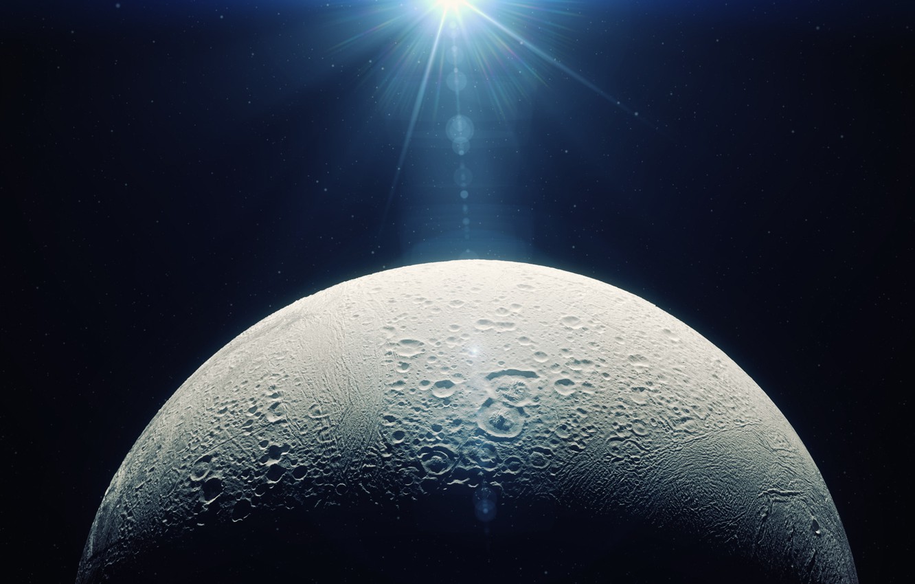 Wallpaper space, Saturn, Enceladus image for desktop, section космос
