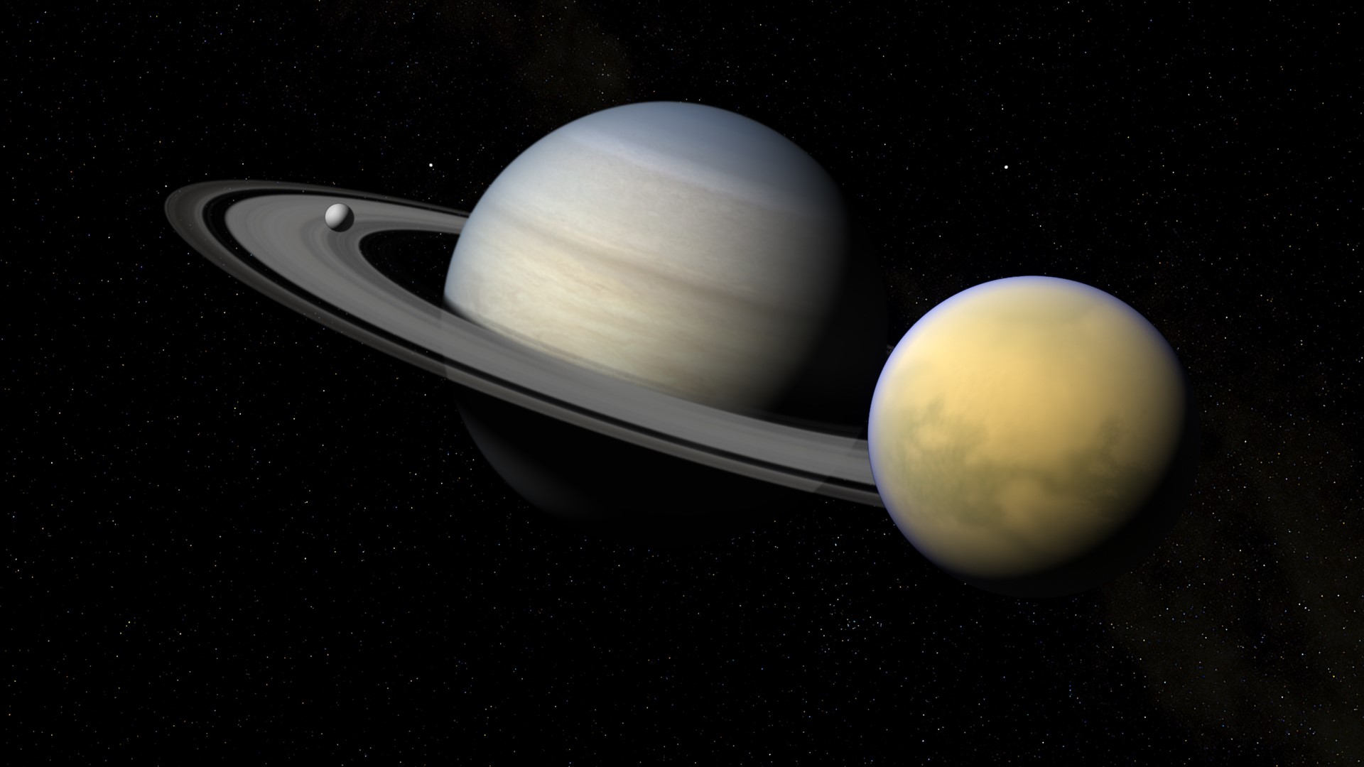 Titan Enceladus, Planets, Saturn planet, Planetary ring Gallery HD Wallpaper