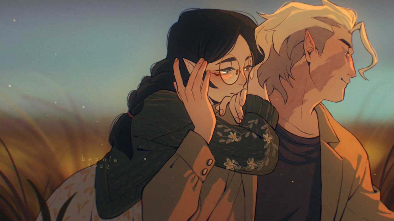 hunter and willow park (the owl house) drawn