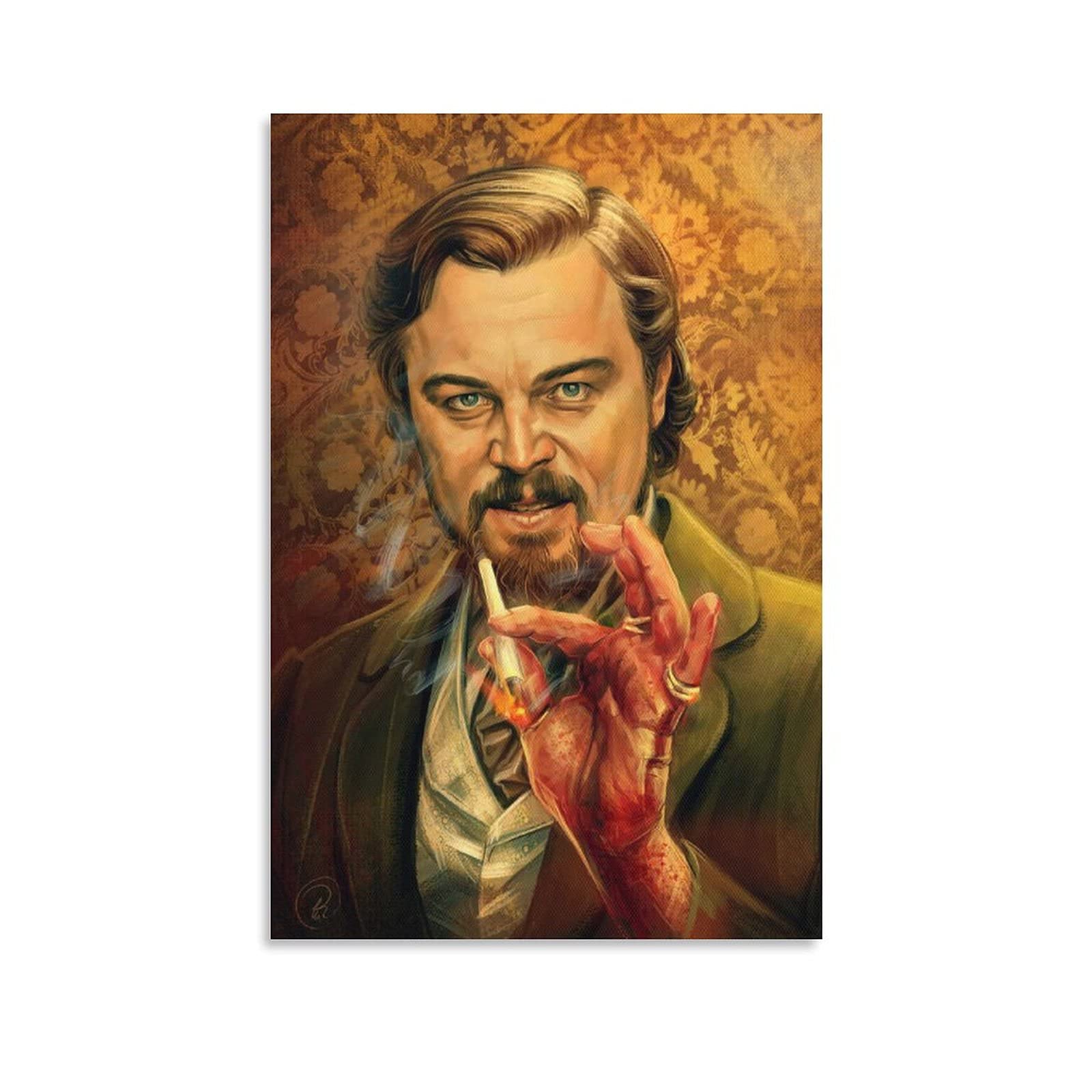 ZHUOSHI Django Unchained Classic Western Spirit Film Art Poster Leonardo DiCaprio Django Unchained Paiting Painting On Canvas Wall, 12x18inch(30x45cm): Posters & Prints