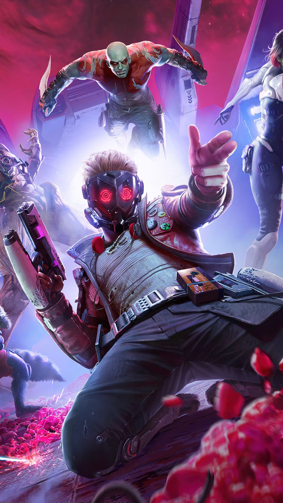 Marvel's Guardians of The Galaxy Game Poster 4K Ultra HD Mobile Wallpaper. Marvel avengers games, Guardians of the galaxy, Marvel wallpaper hd